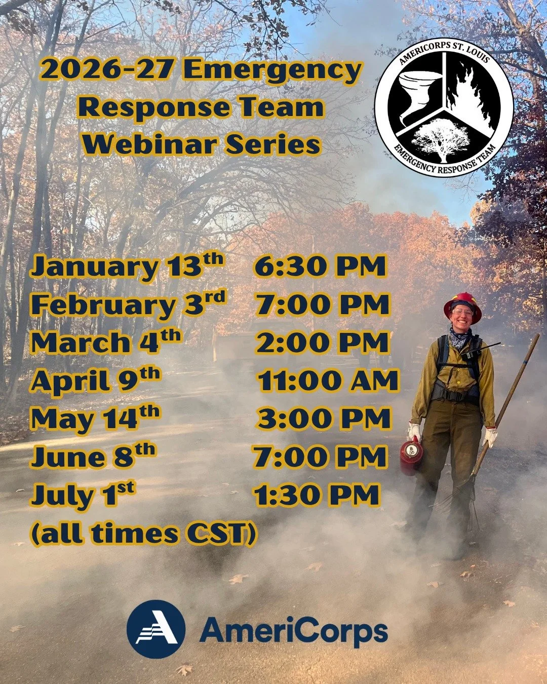 Interested in applying for our Emergency Response Team for the 2026-27 term, but have questions and want to learn more? Register for our webinar series with our recruitment team! Link in bio to register. 

Next session: Tuesday, January 13th @ 6:30PM