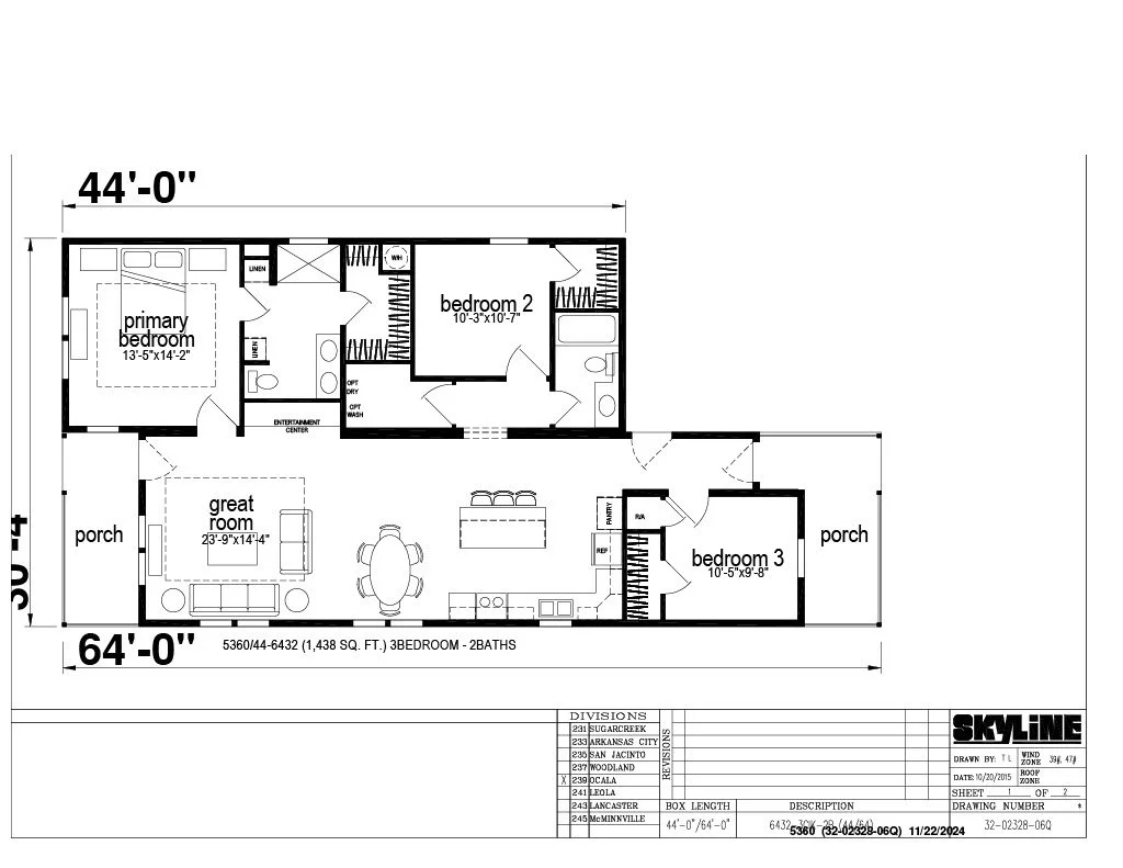 32x64 3B:2BA Offset w:2Porches (1,438 Sq Ft) 5360:5354.jpg