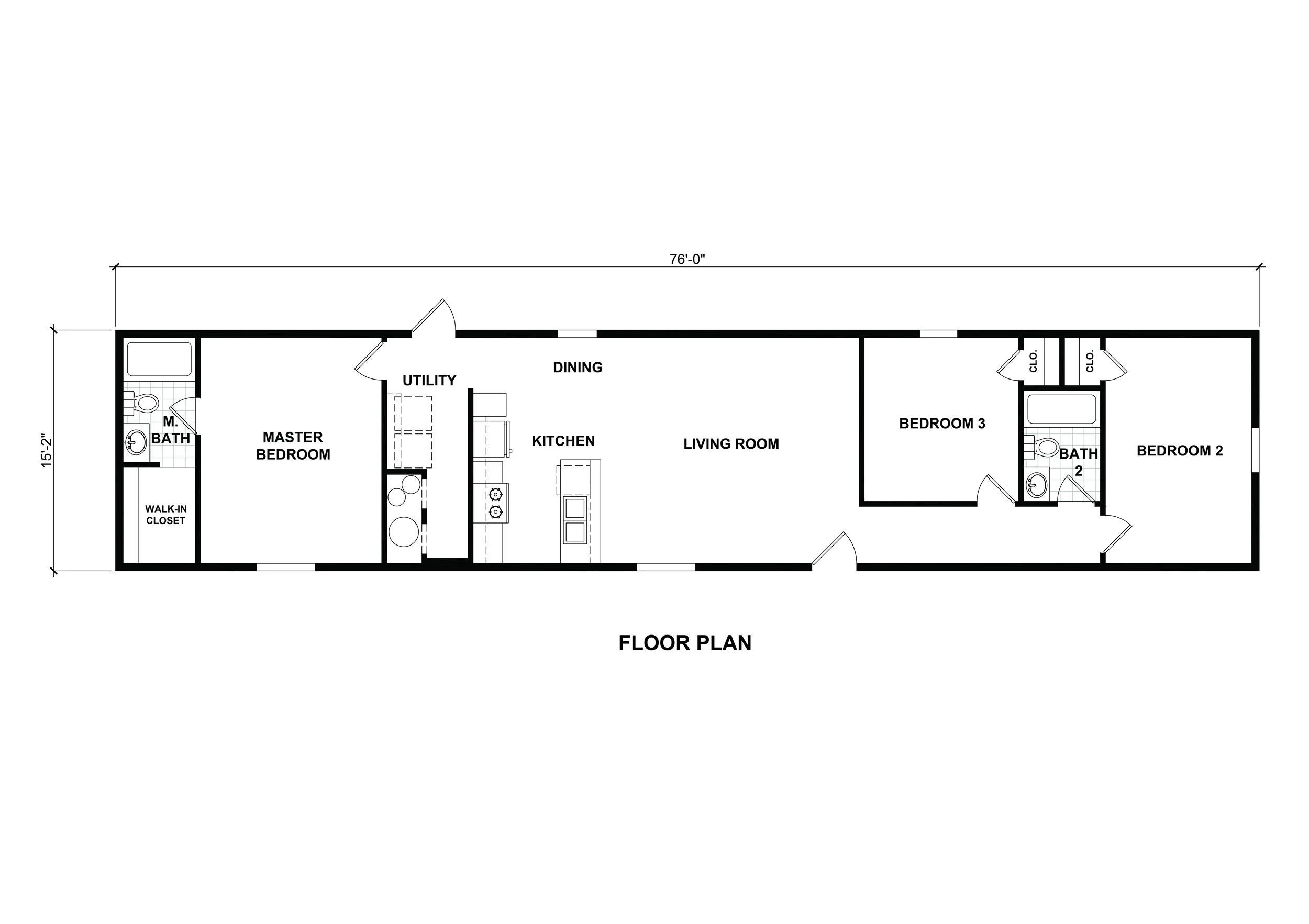 Prime 16x76 3 Bed 2 Bath 1 153 Sq Ft Florida Value Homes Prime 16x76 3 bed 2 bath 1 153 sq ft florida value homes