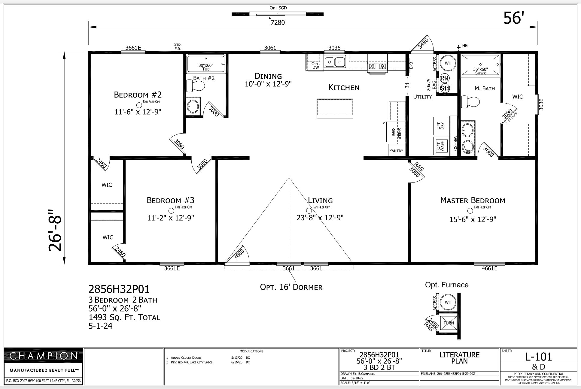 Lake Manor 28 x  56 3 Bed 2 Bath