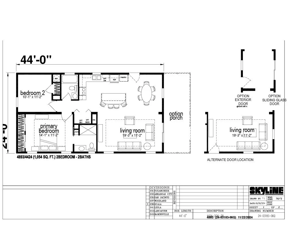 Skyline 4893 24 x 54 2B/2BA