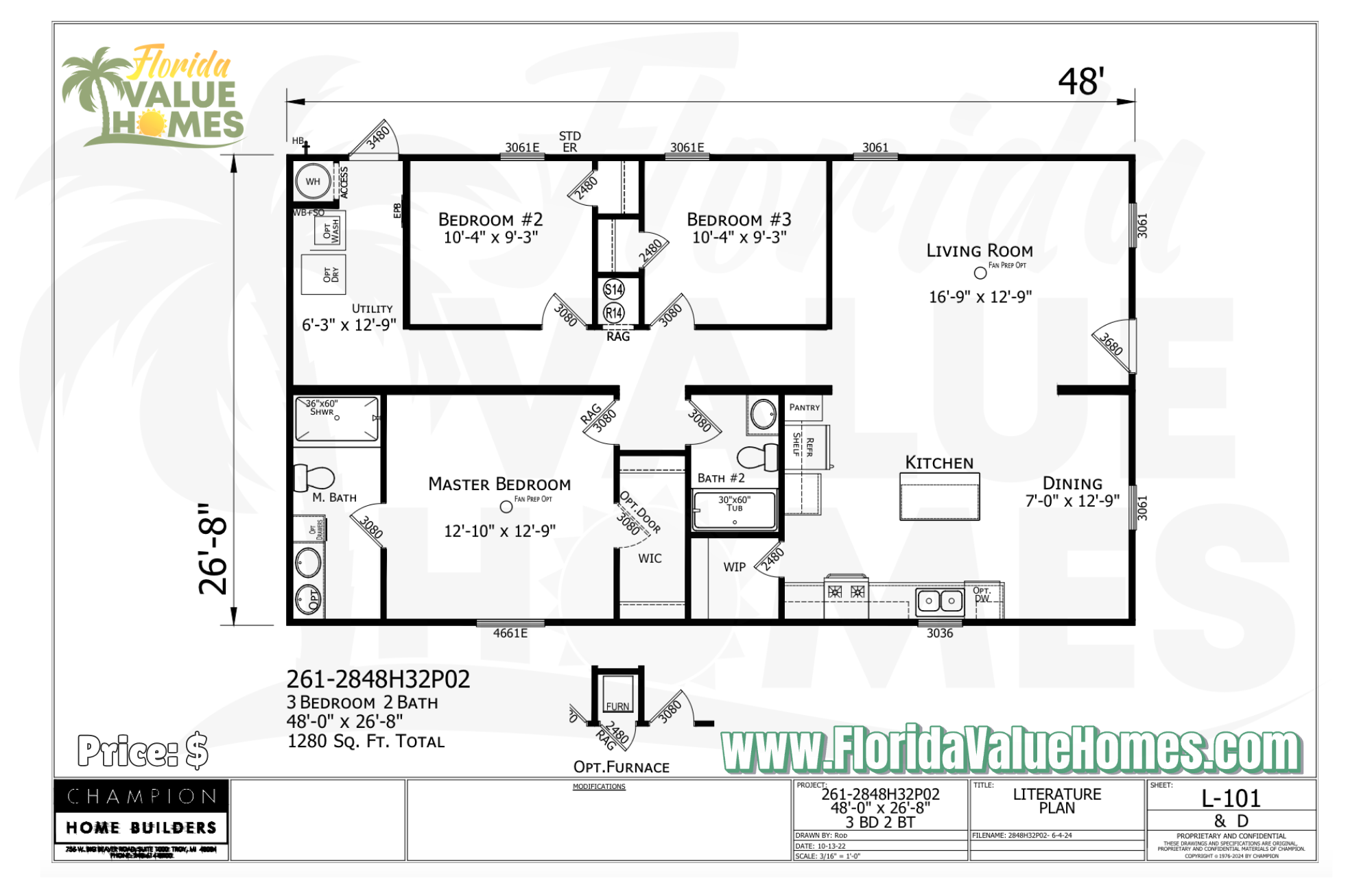 Prime 28 x 48 3B/2BA