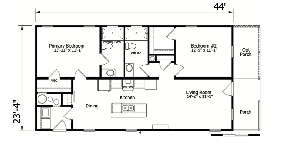 KL 24X44 2B:2BA 1,027 Sq Ft (HEMINGWAY).png