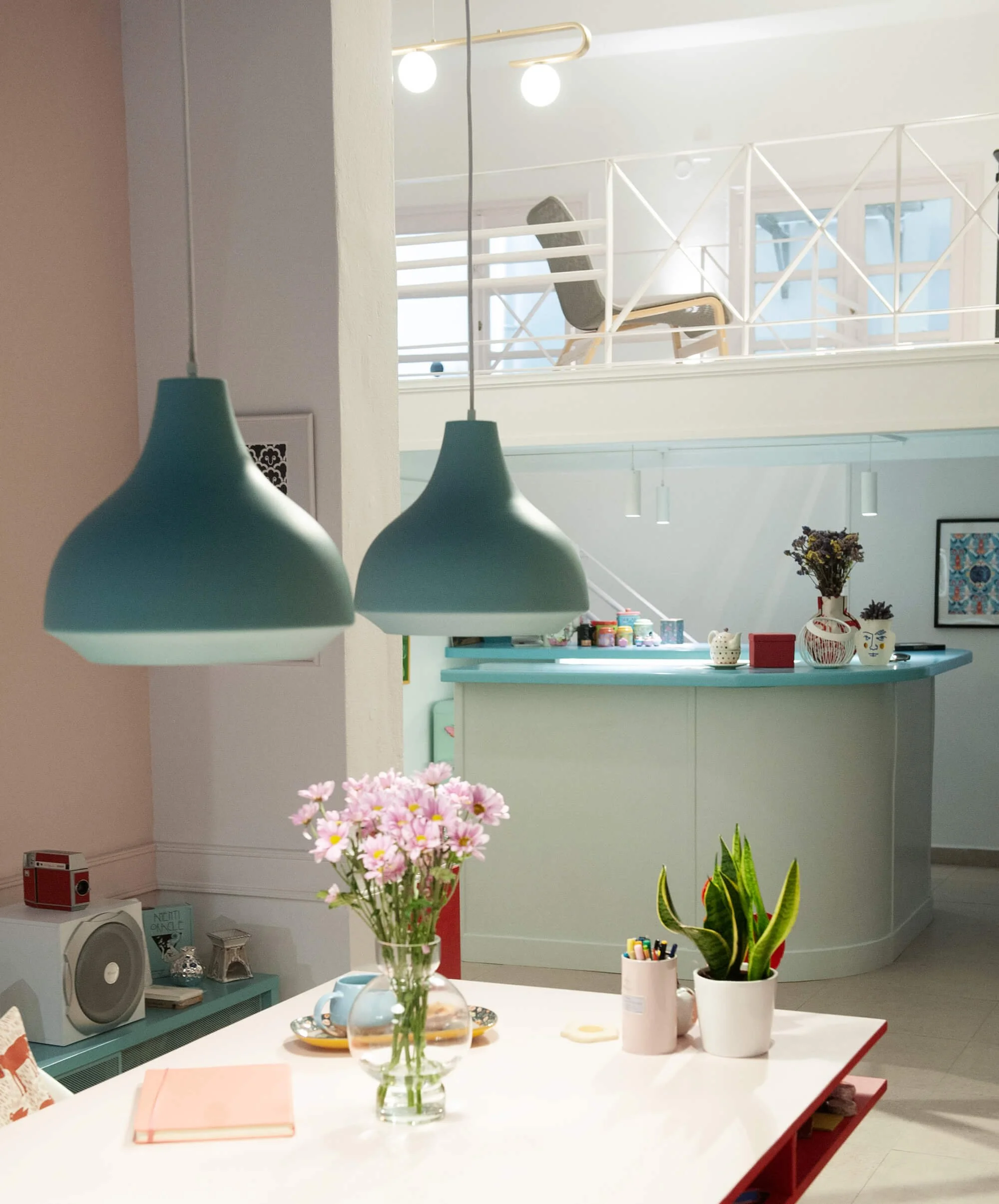 Until Sunday Studio: view from the main area. View of my kitchen.