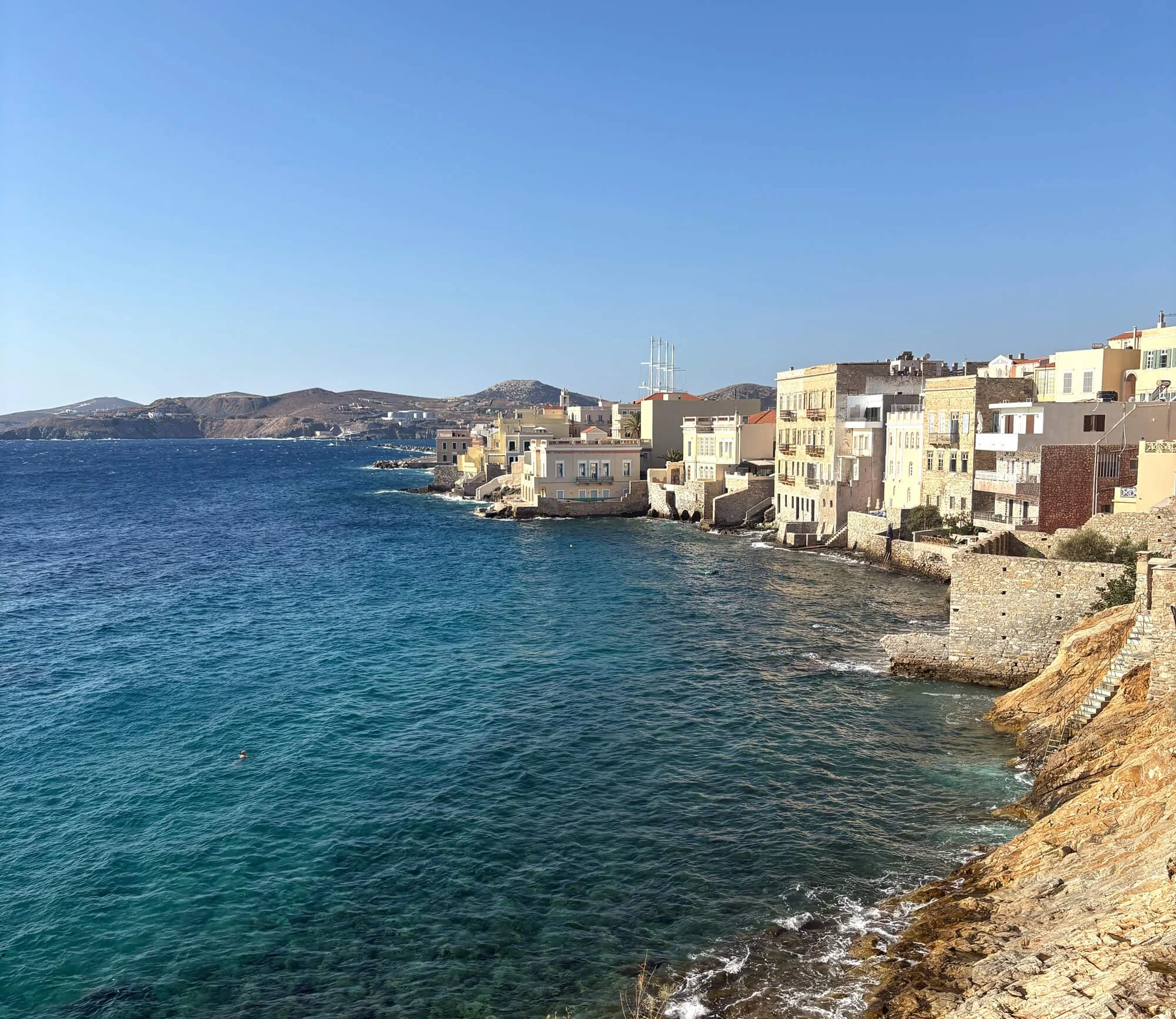 View of Syros from the Saint Nicholas bay.