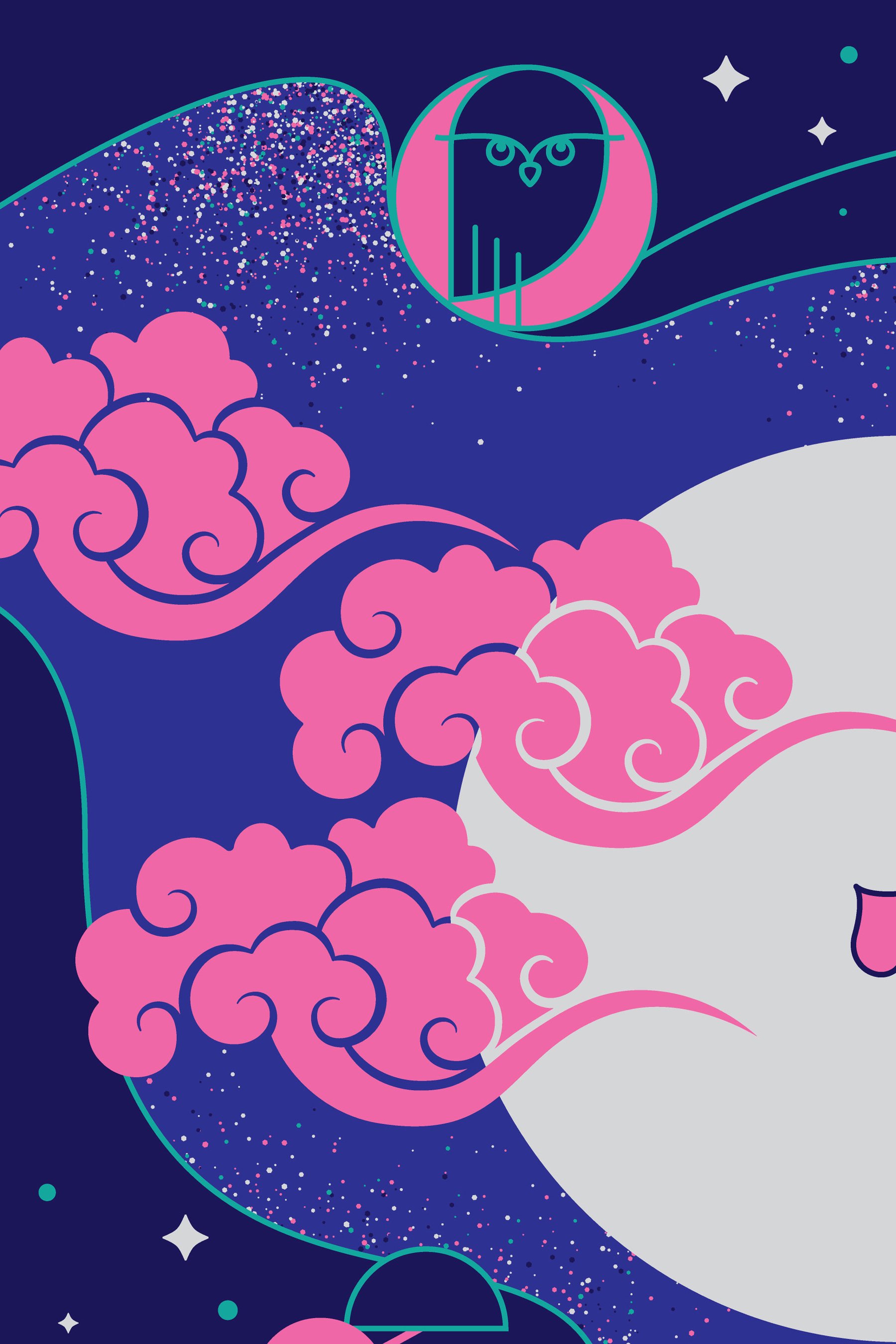 Shoot for the Moon Limited Edition Print designed by Chiara Aliotta. Limited Edition Print.