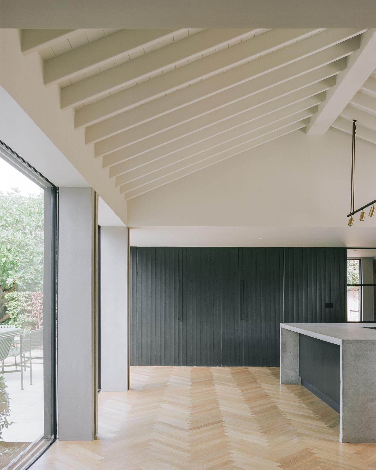 Follyfield | Kitchen

Swipe for sketches and renders as we worked through early design ideas and joinery details. The vaulted space (clad in timber boards) acts as connector between the old stone building and the contemporary brick extension. A panel