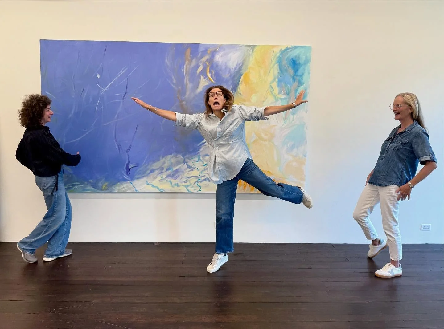 What a great visit today with Kristen Dodge and Ashley Garrett at the September Gallery, taking in Ashley&rsquo;s supremely powerful Psyche solo show. 

The movement of nature&mdash;winds, oceans, rivers, trees, skies&mdash;was ever present. Each pai
