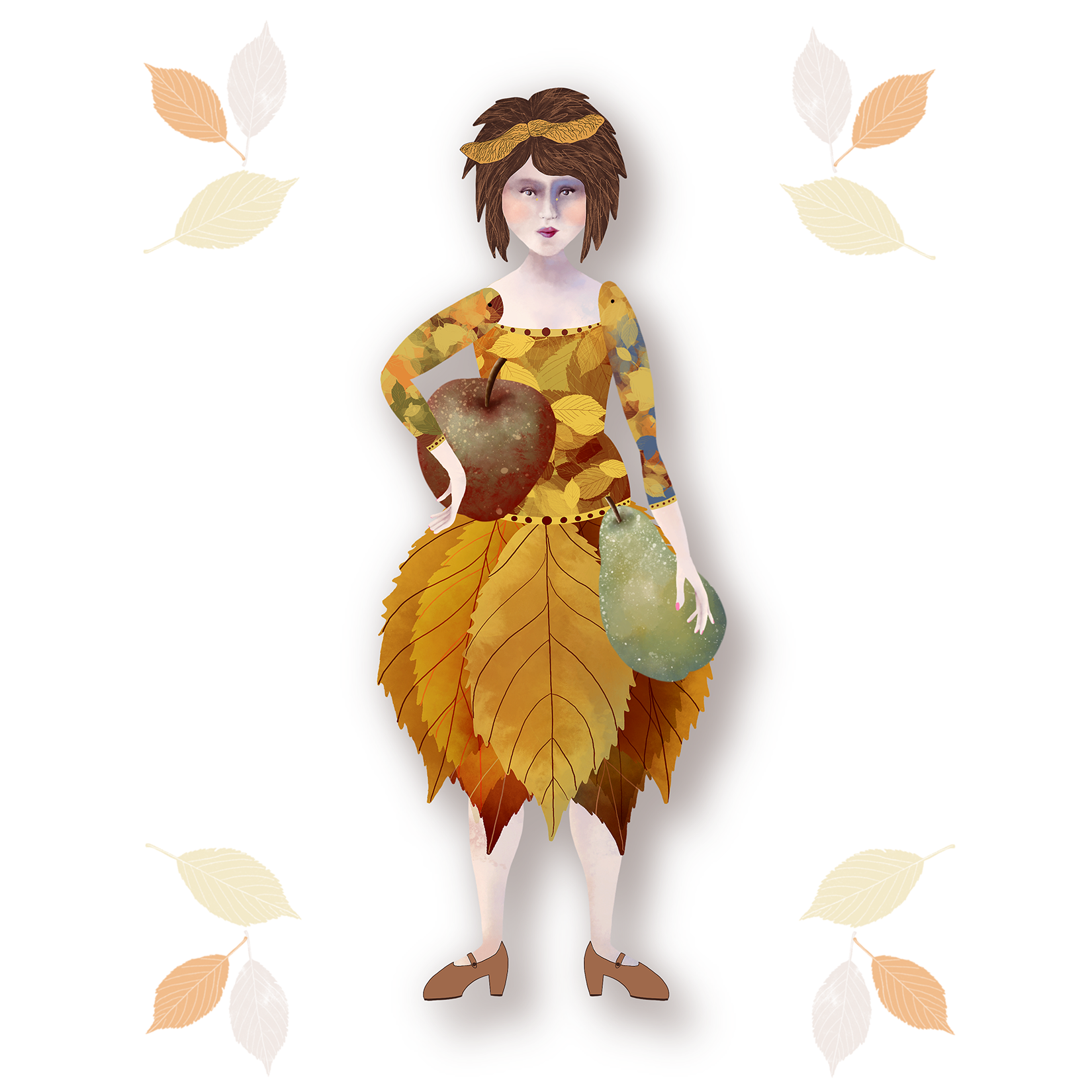 Gertrude Autumn Edition Paper Doll Erika Karl Studio gertrude-autumn-edition-paper-doll-erika-karl-studio