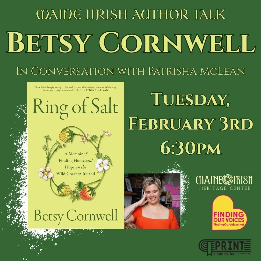 Maine Irish Author Talk, in conversation with Patrisha McLean
