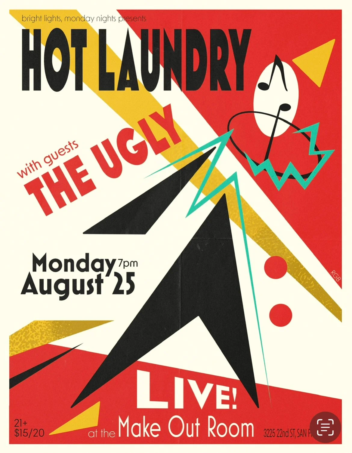 Bright Lights, Monday Nights. Last night with Hot Laundry and guests, The Ugly