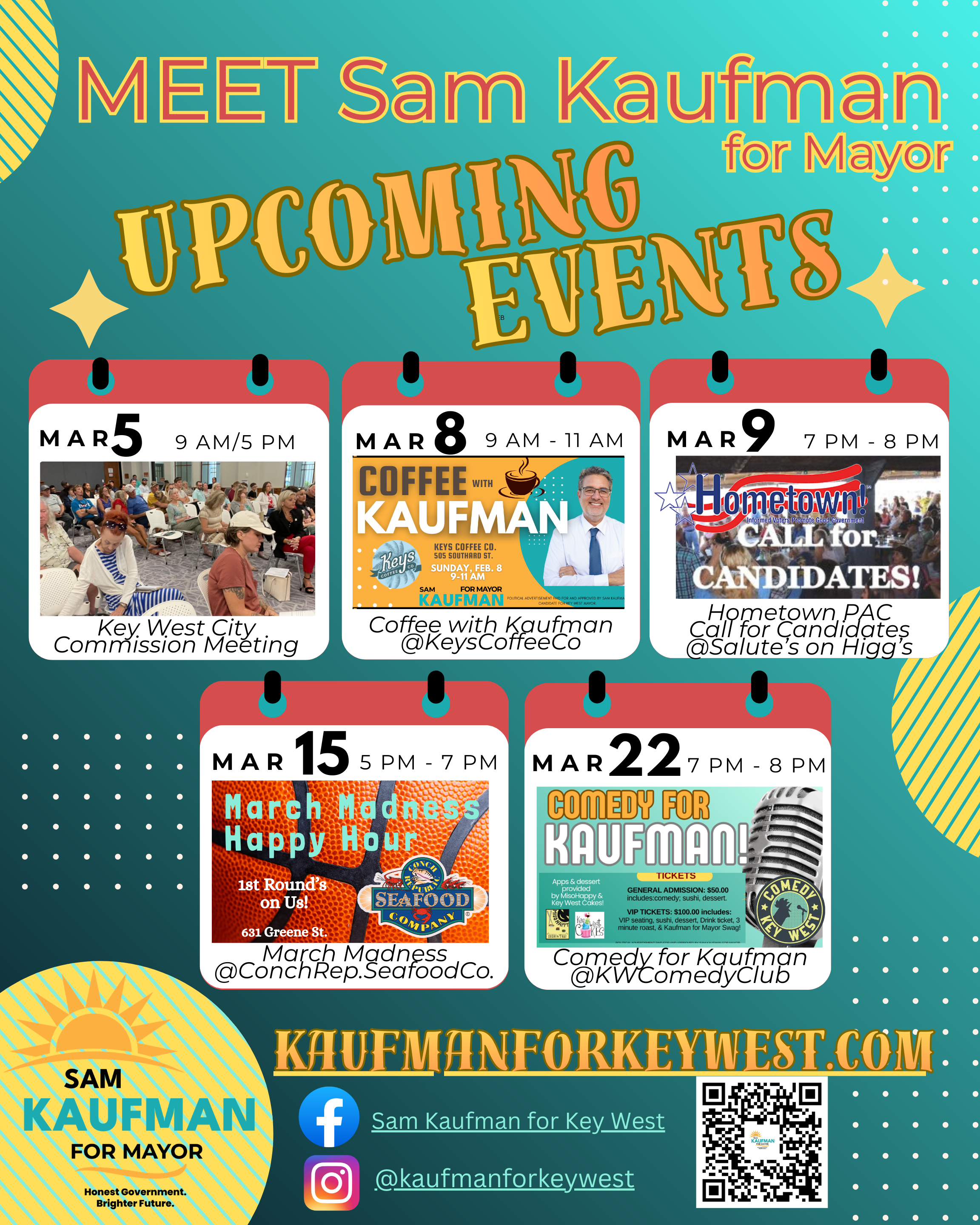 Come Meet Sam at these Upcoming Events!