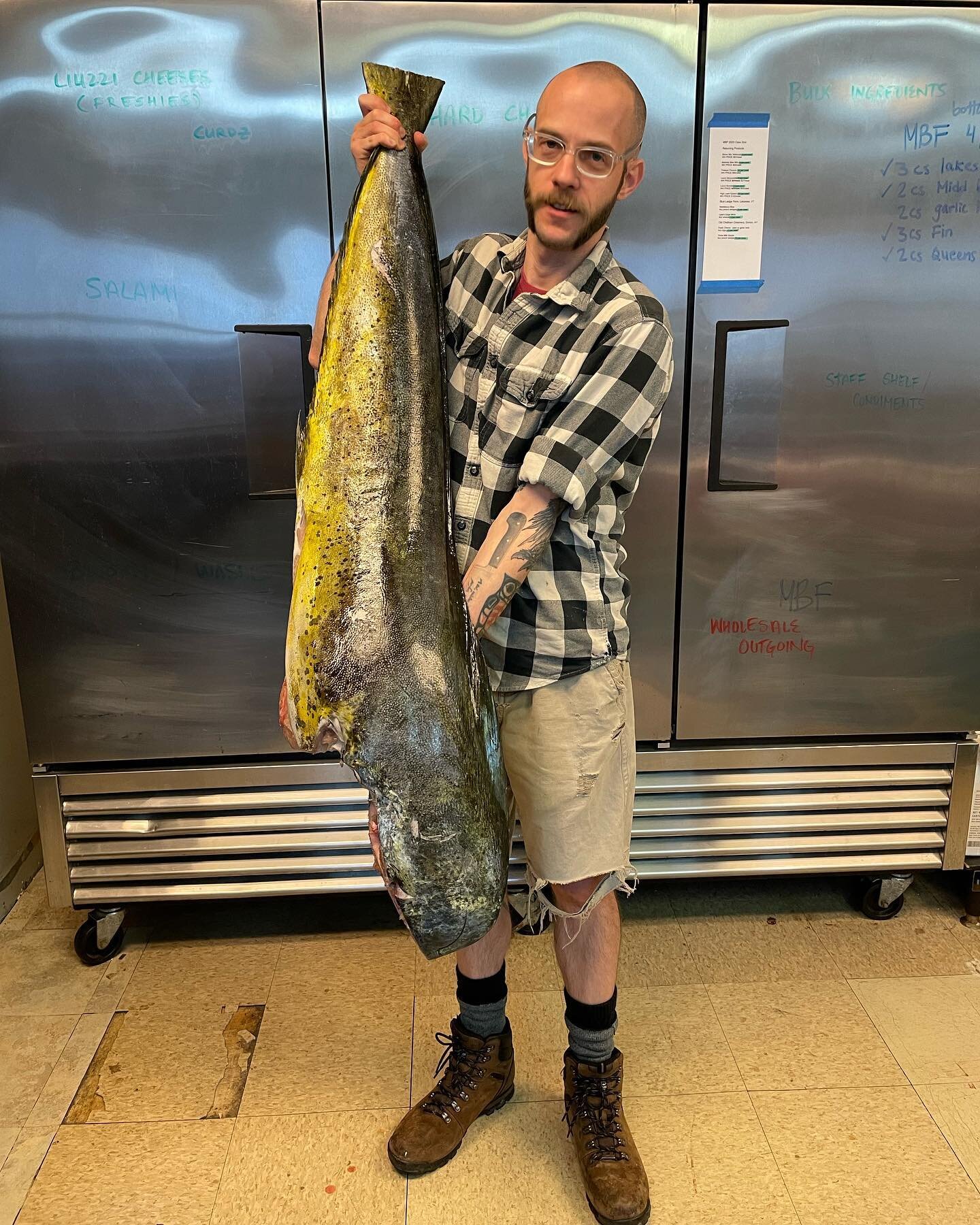 Fresh wild Mahi Mahi for #cincodemayo! 🐟 🌮 Plus a time lapse of Zack filleting it to remind you that we cut and clean everything in house 🔪 #mongersdoitbest 

#mahi #fishtaco #freshoffthebone #cutinhouse #butchery #fishmonger #fishmarket #litchfie