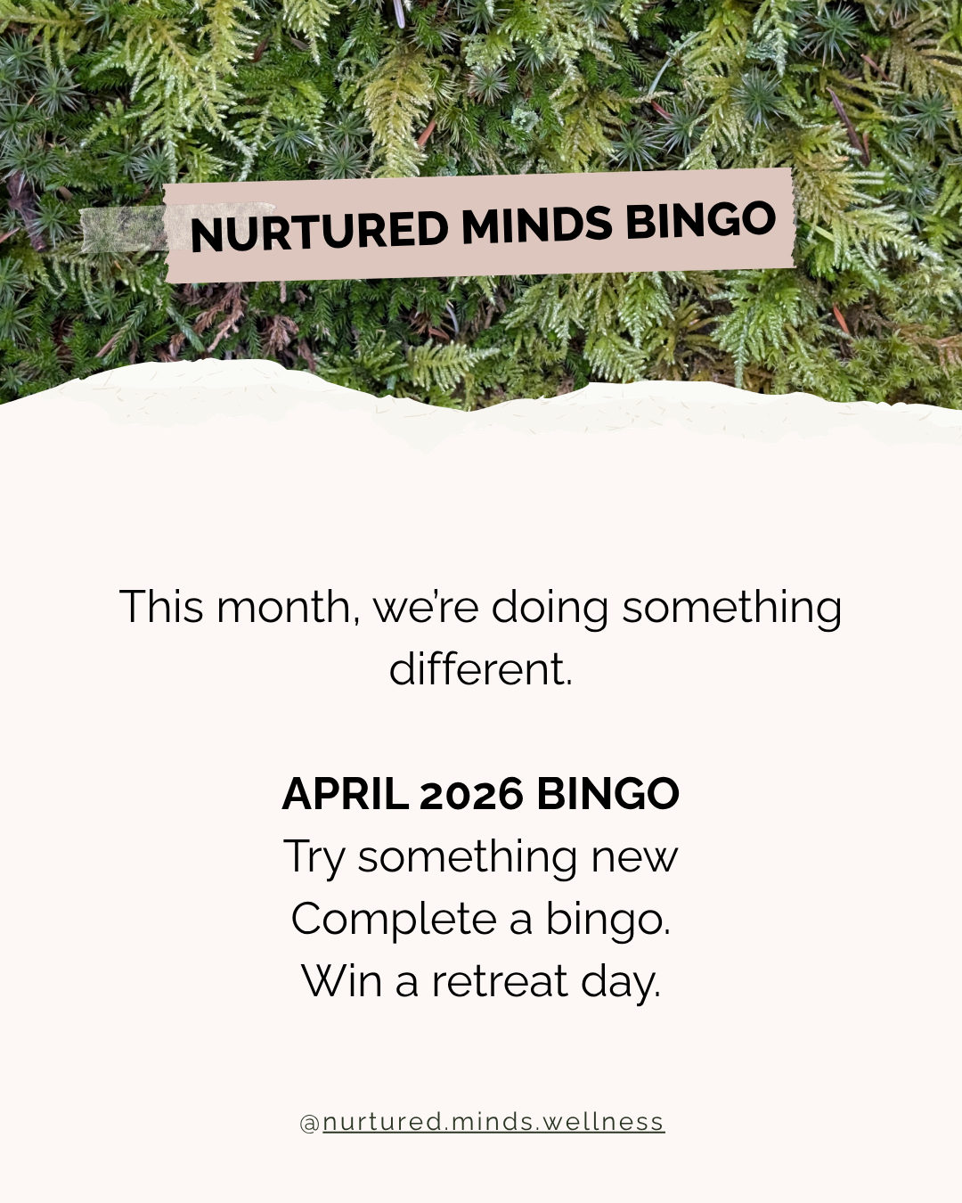 April Feel More Alive BINGO
