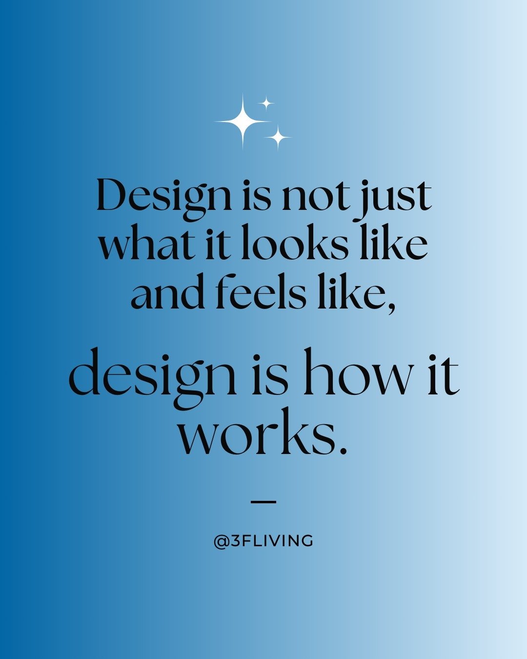 Quote Of The Week - &quot;Design is not just what it looks like and feels like, design is how it works.&quot;

#3flivingnyc #architecturenyc #interiordesignnyc #quoteoftheweek #wordsofwisdom #wordstoliveby #apartmentdesign #apartmentinterior #apartme