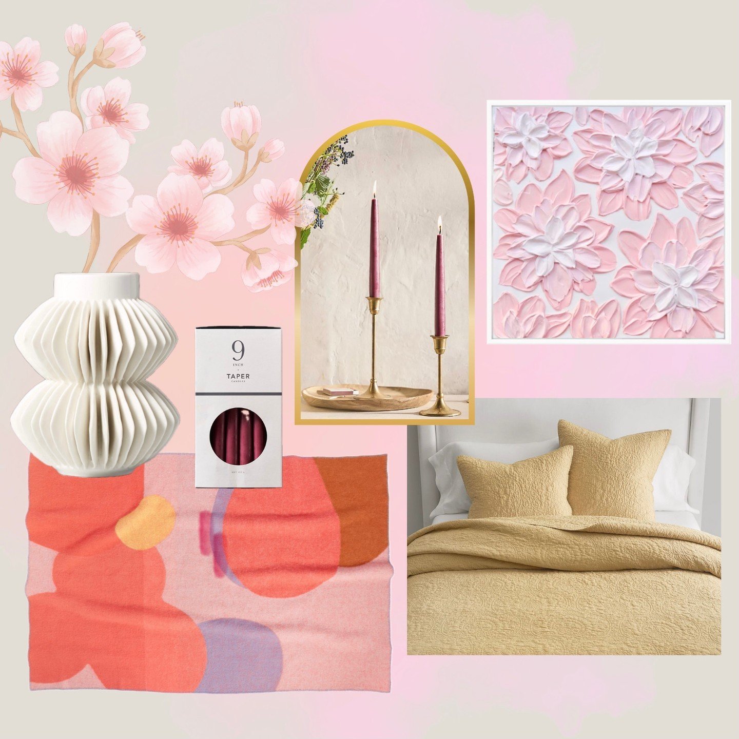 🌸 Spring is in the air! Add florals to your home beyond fresh cut flowers in a vase - Add texture and pastel-infused color throughout your home with bedding, throw blankets, art and accessories.

Looking for more home decor tips, tricks and inspirat
