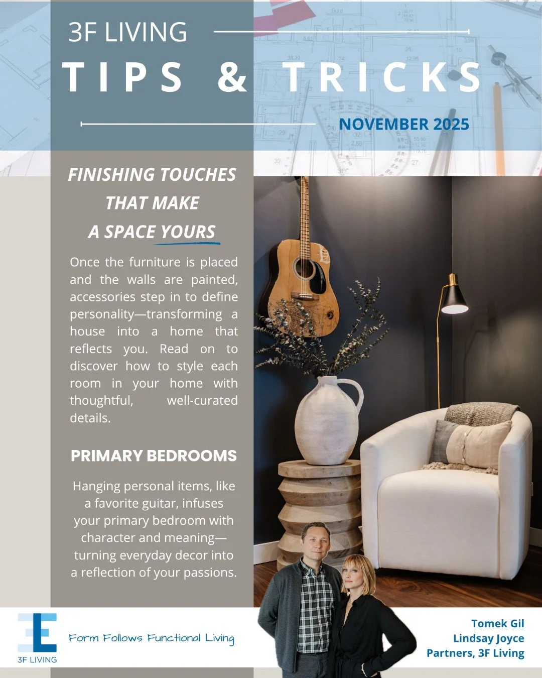 ✨ Sneak Peek! November Tips &amp; Tricks: Finishing Touches That Make a Space Yours ✨

Once the furniture is placed and the walls are painted, accessories step in to define personality&mdash;transforming a house into a home that reflects you. From la
