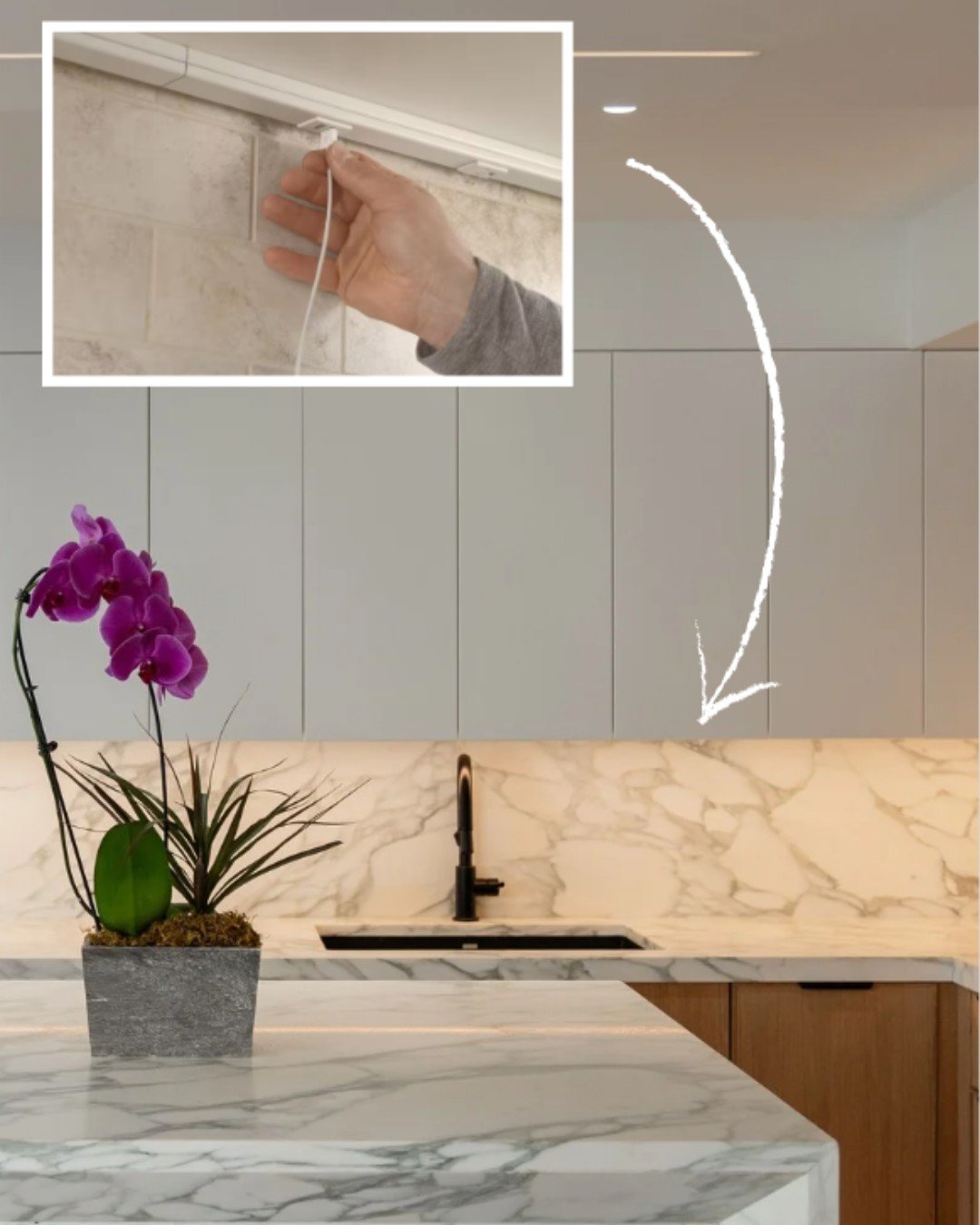 🔌 A recessed power strip tucked under your upper cabinets keeps plugs hidden for a clean, uncluttered backsplash while giving you easy access to multiple outlets exactly where you need them.

Perfect for charging devices, powering appliances, and ke