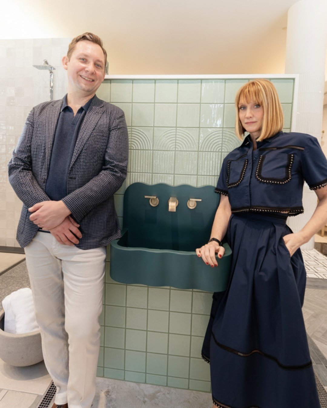 Feeling incredibly grateful to have brought this collaboration to life alongside some of the BEST in the business. Working with @nemotile, @kastconcretebasins, and @kallistadesign was a true creative partnership, grounded in thoughtful design, crafts
