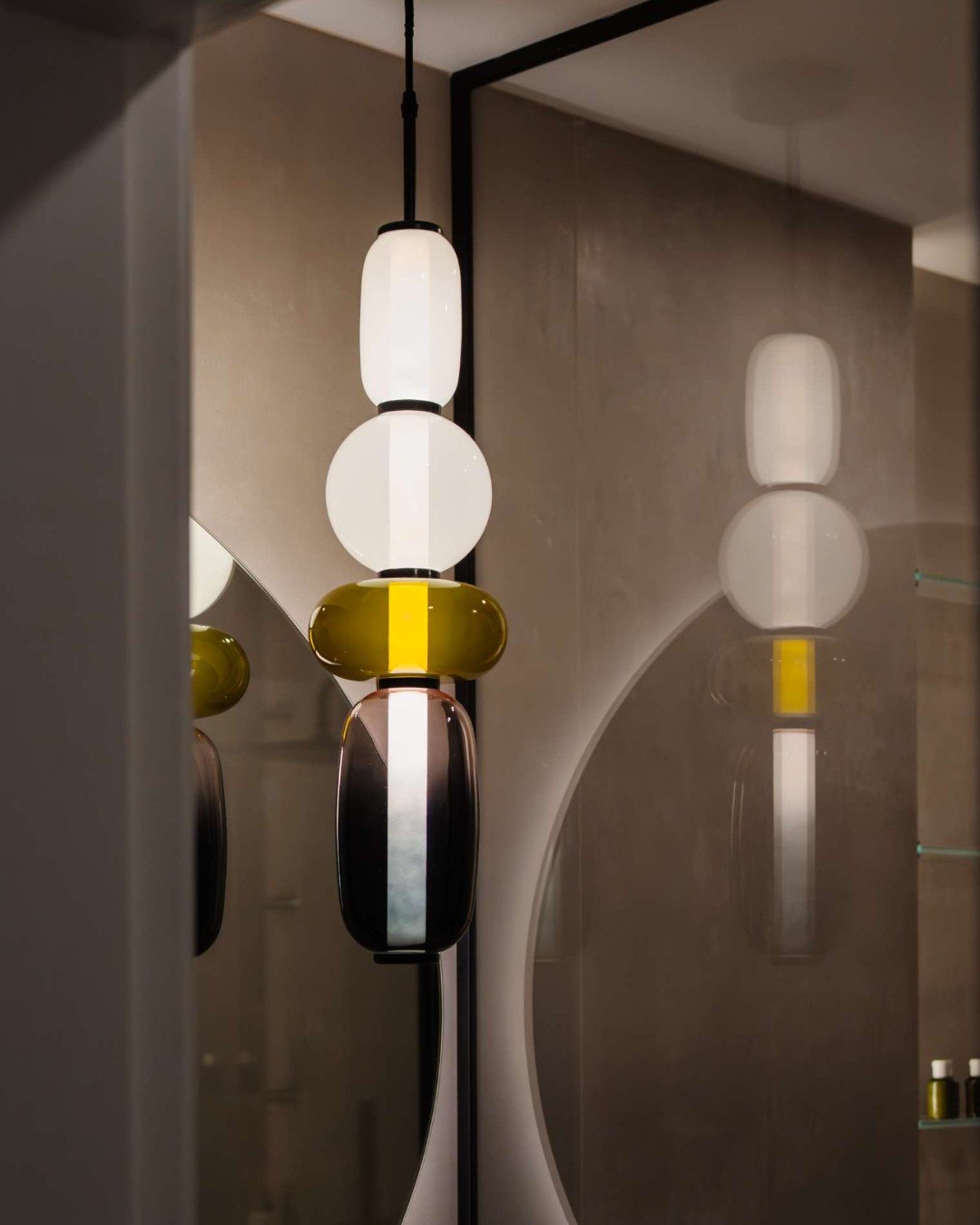 Bathrooms can be one of the most challenging spaces to layer in personality&mdash;where function, water, and humidity tend to limit traditional moments of decor.

For this guest bath, we looked for a way to introduce our client&rsquo;s love of organi