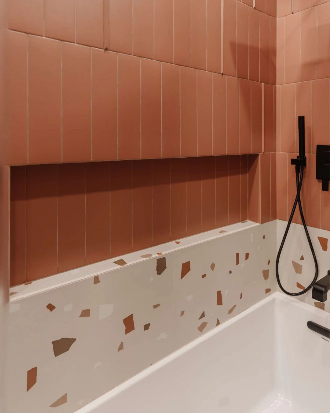 At 3F Living, every detail is designed with our clients in mind&mdash;even the littlest ones.

In this kids&rsquo; bathroom, we introduced a low horizontal niche to keep bath time both functional and fun. Thoughtfully positioned for easy access, it&r