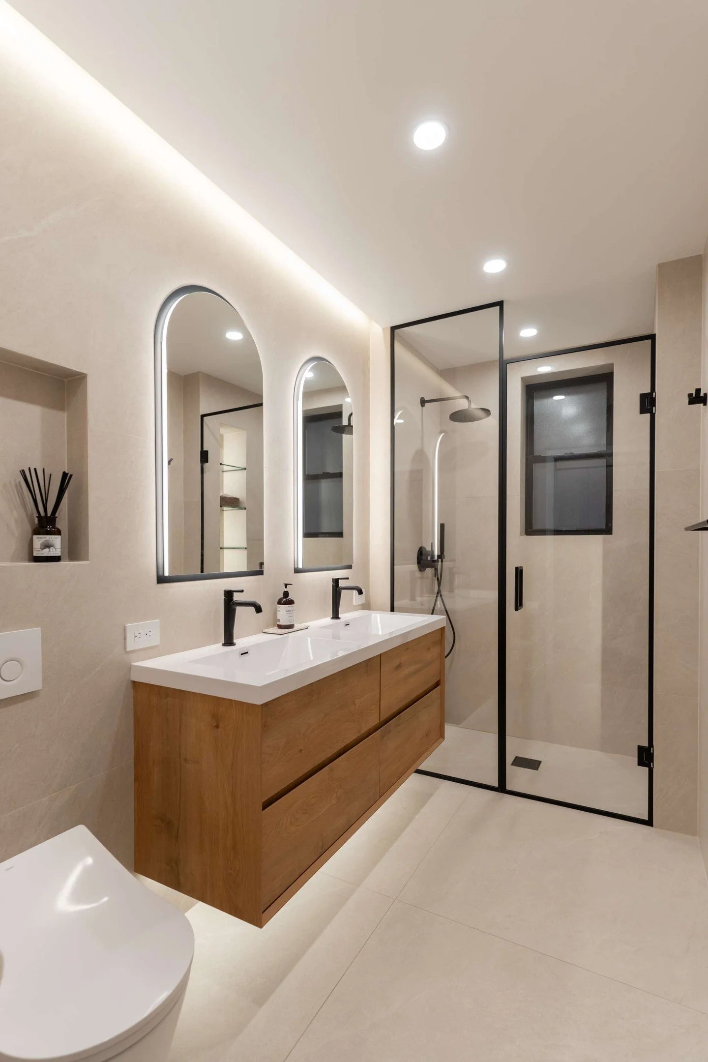 It&rsquo;s hard to believe this is the same bathroom&hellip; and honestly, we don&rsquo;t blame you!

The only thing that stayed consistent in this transformation is the placement of the window on the back wall &mdash; everything else was completely 