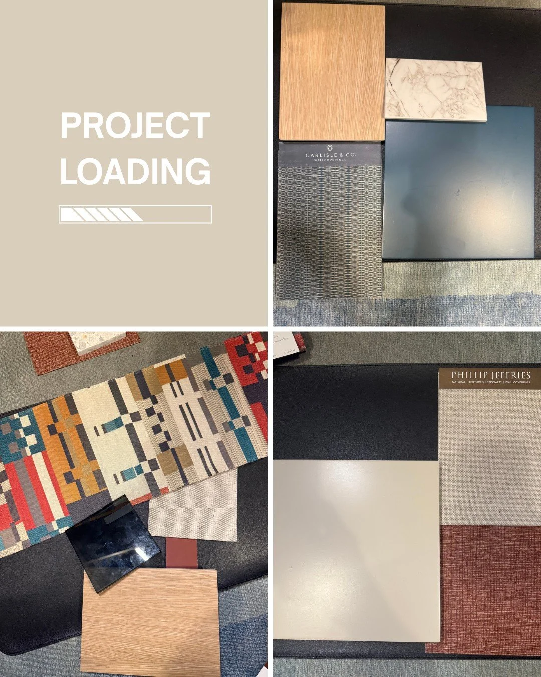 Project Loading... 

Before the demolition begins and long before the finishing touches are installed, there's this stage: laying out every material, finish, and fixture to make sure the vision comes together exactly as intended.

While we love creat