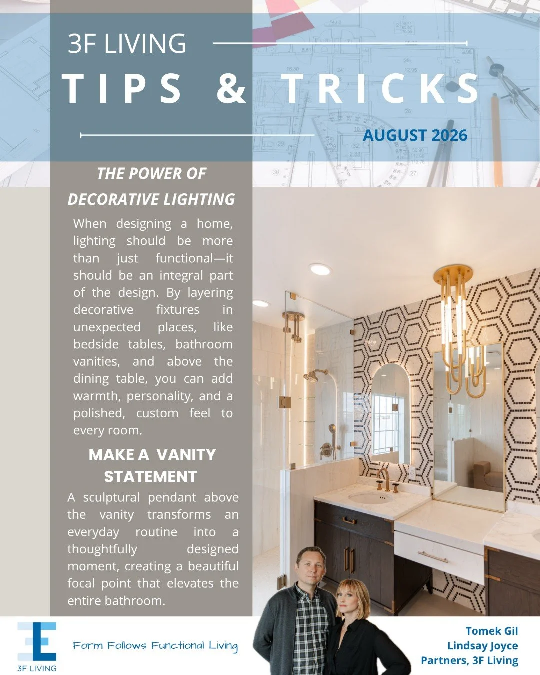 Lighting does so much more than brighten a room&mdash;it helps define the entire design💡✨

Our latest Tips &amp; Tricks blog explores the power of decorative lighting and how to think beyond the expected. While sconces beside a bathroom vanity are a
