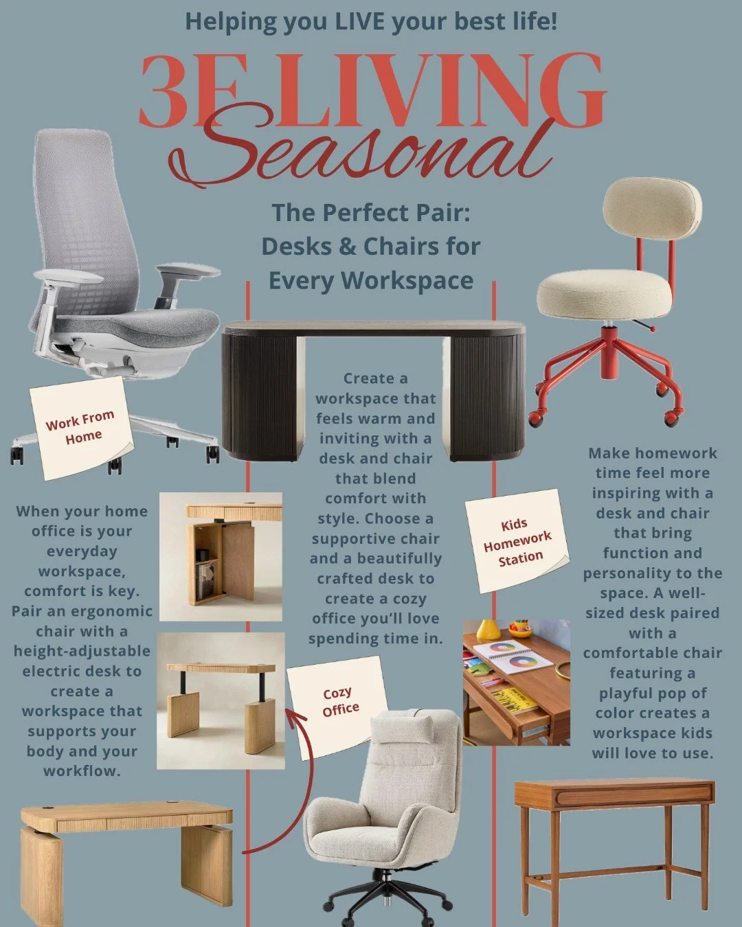 The perfect pair: desk + chair edition. ✏️🪑

Our latest blog post is all about finding the right desk and chair combination for every kind of workspace&mdash;from polished home offices to cozy work-from-home corners to kids&rsquo; study spaces.

Wit