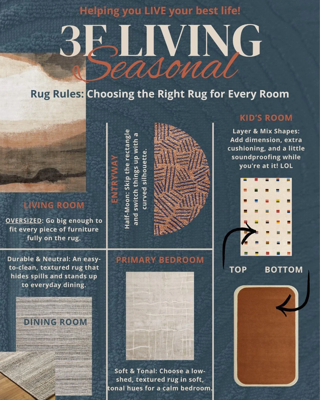 The right rug can completely transform a room, but finding the perfect one takes more than picking a pattern you love!

From the living room to the bedroom and beyond, our latest blog breaks it down room by room, sharing what to look for in the perfe