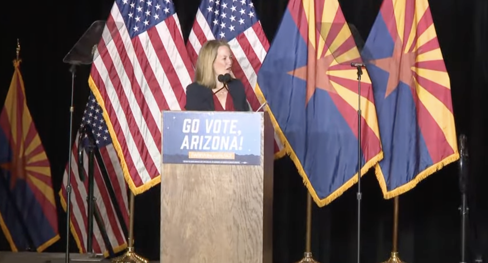 Attorney General Candidate Kris Mayes Speaks at Obama Rally