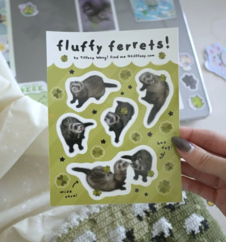 Cutie Ferrets Sticker Sheet!