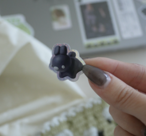 Mini Night Bunny Sparkle Sticker!
