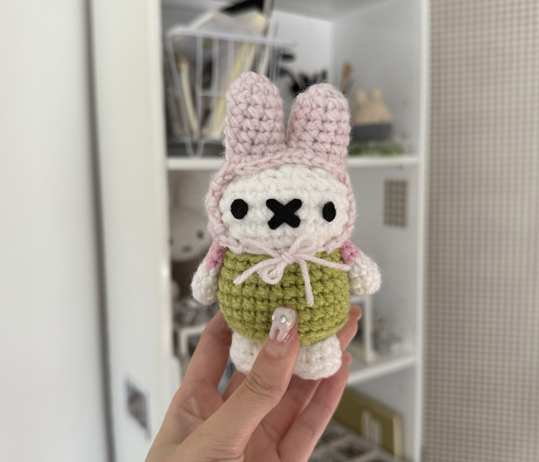 Hand Crocheted Pink Miffy Plush