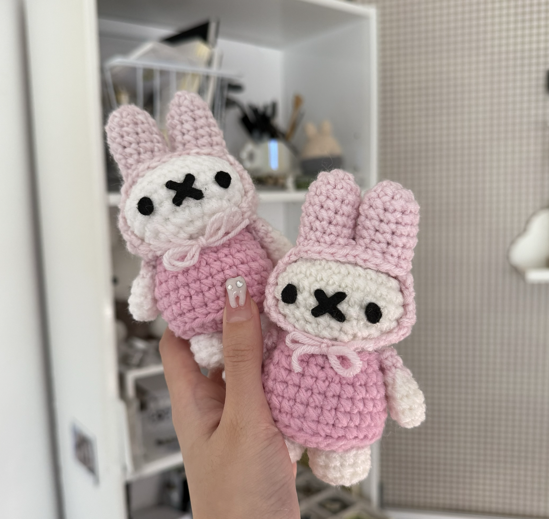 Hand Crocheted Pink Miffy Plush
