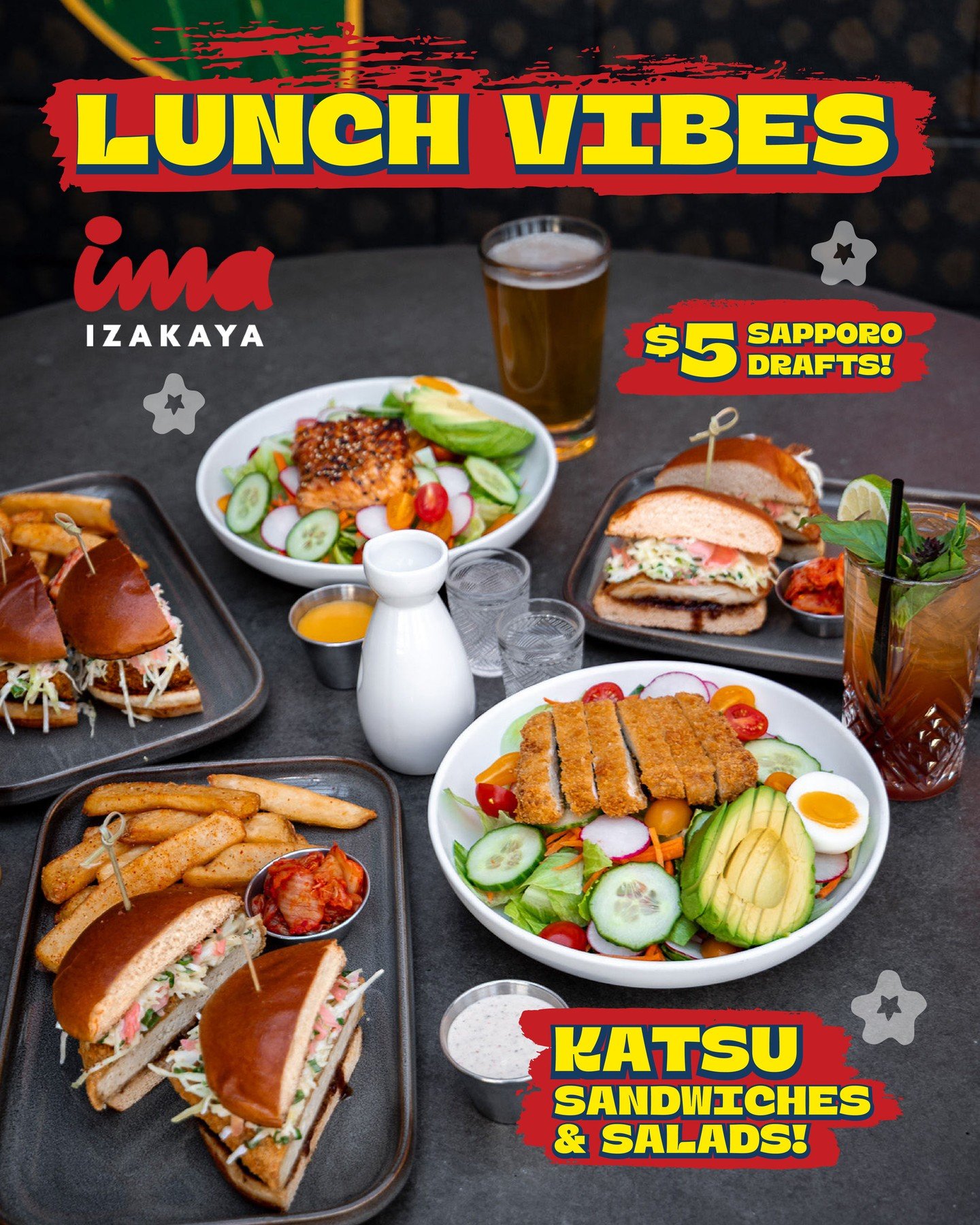 🤩 Have you tried our new lunch menu?? ✨ Every Monday &ndash; Friday from 11am to 3pm we offer Katsu Sandwiches, Entree Salads &amp; drink specials! 🥗🍶 Come check it out! (our full menu is also available 👍🏽)
ㅤ
#DetroitFoodie #CorktownDetroit #Cor