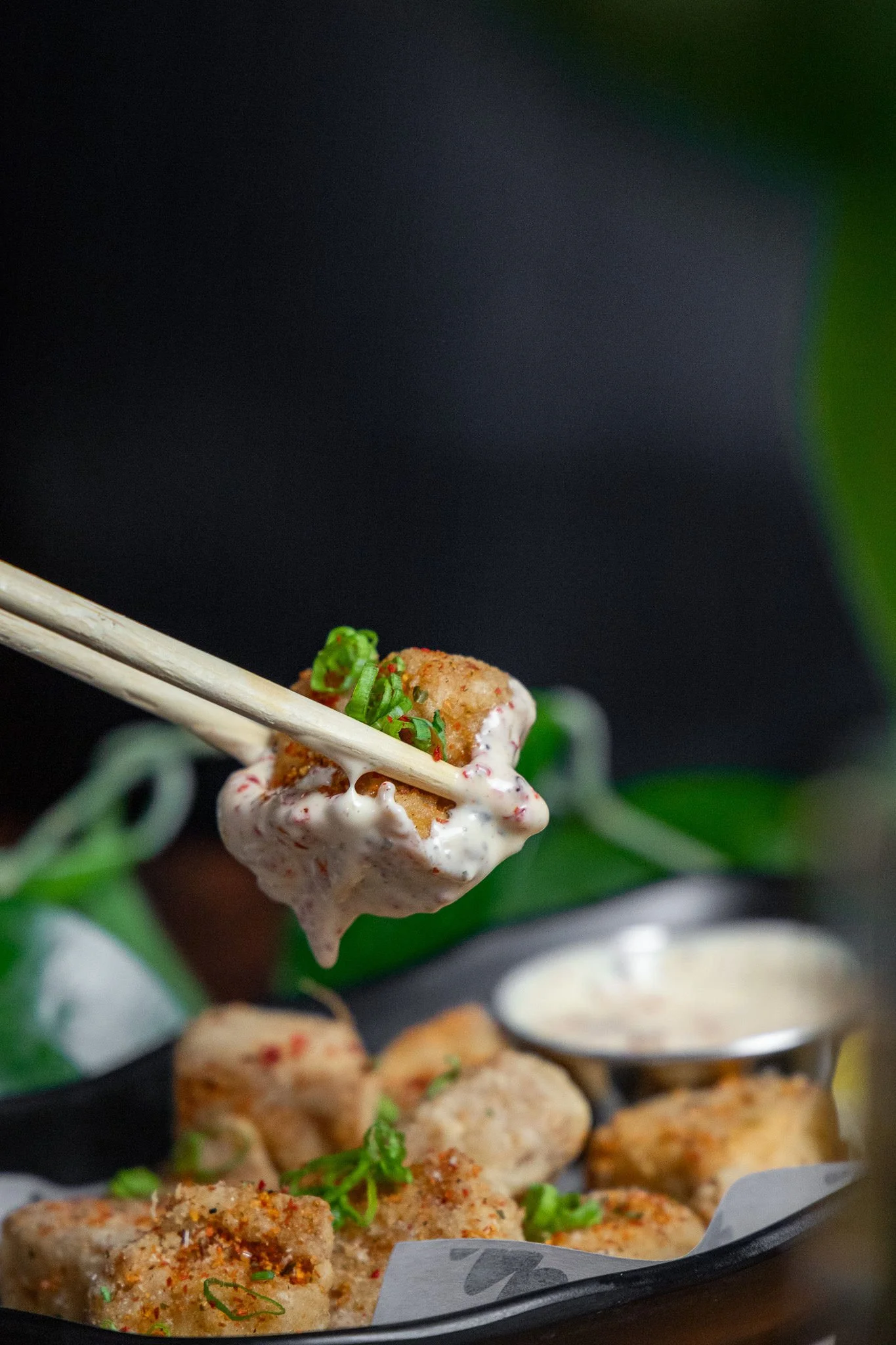 Karaage Fried Tofu Bites with Furikake Ranch