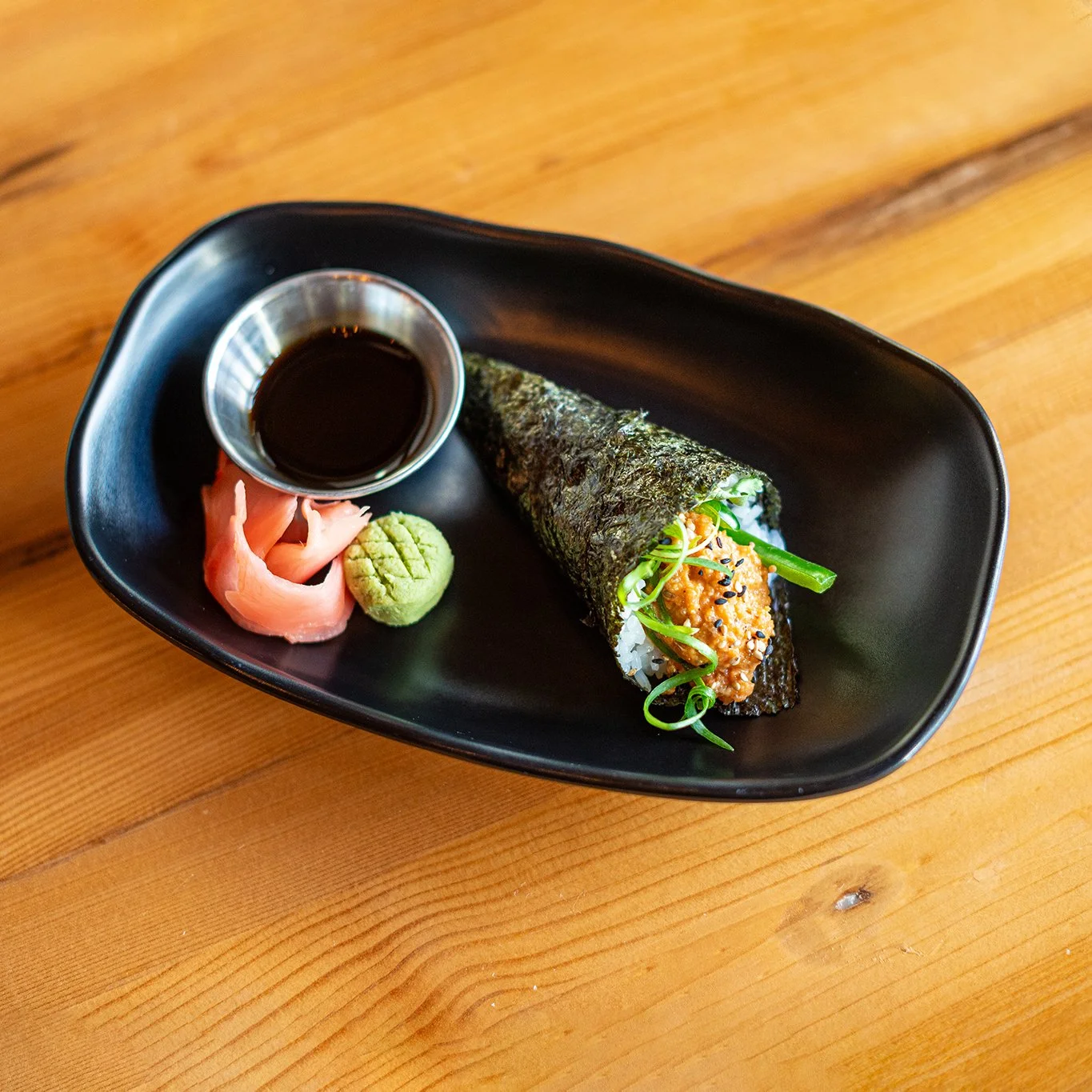 Spicy Ahi Tuna sushi hand roll