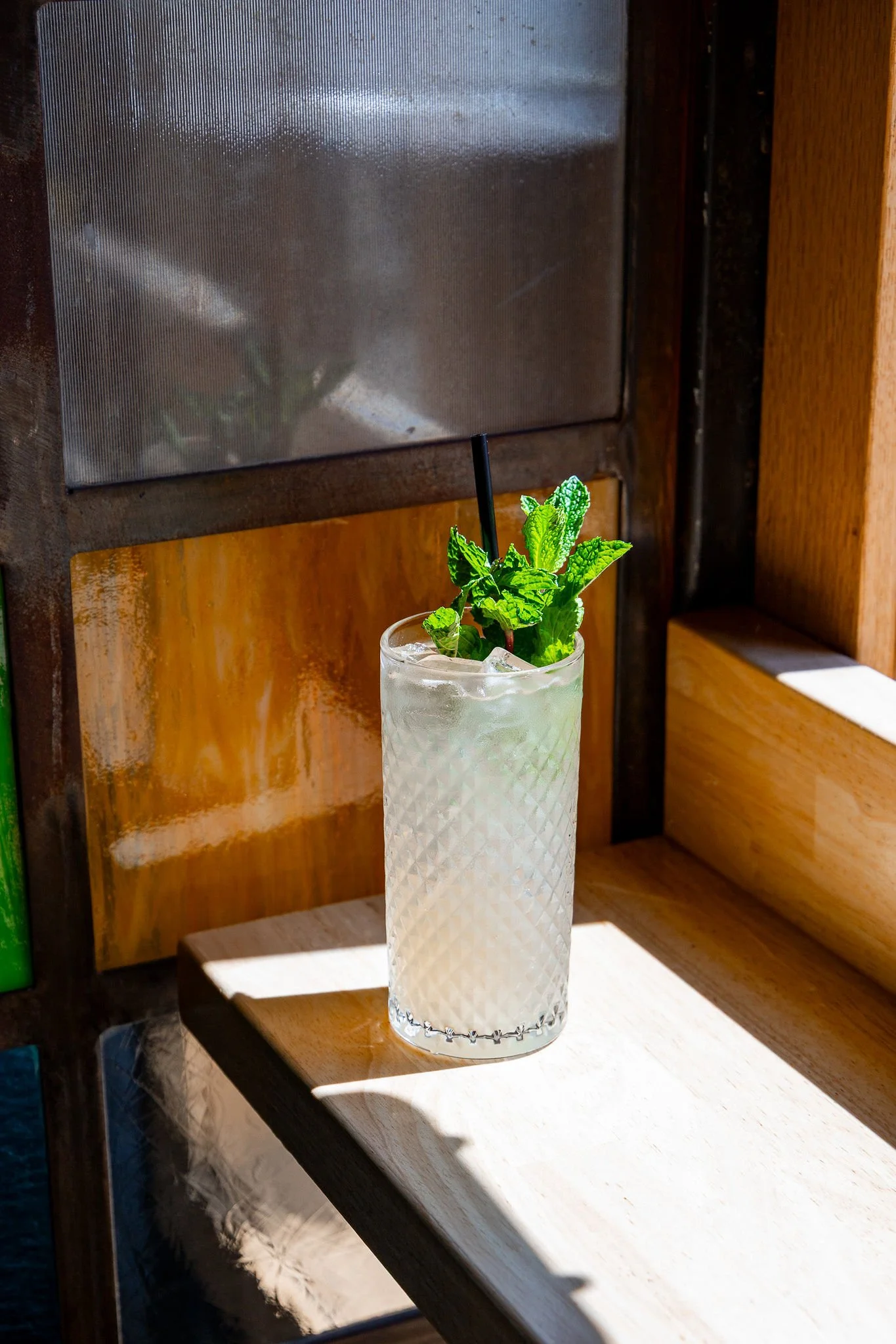 Jasmine Collins Cocktail: Vodka, Lemon, Jasmine, Ginger, Thai Basil, Soda