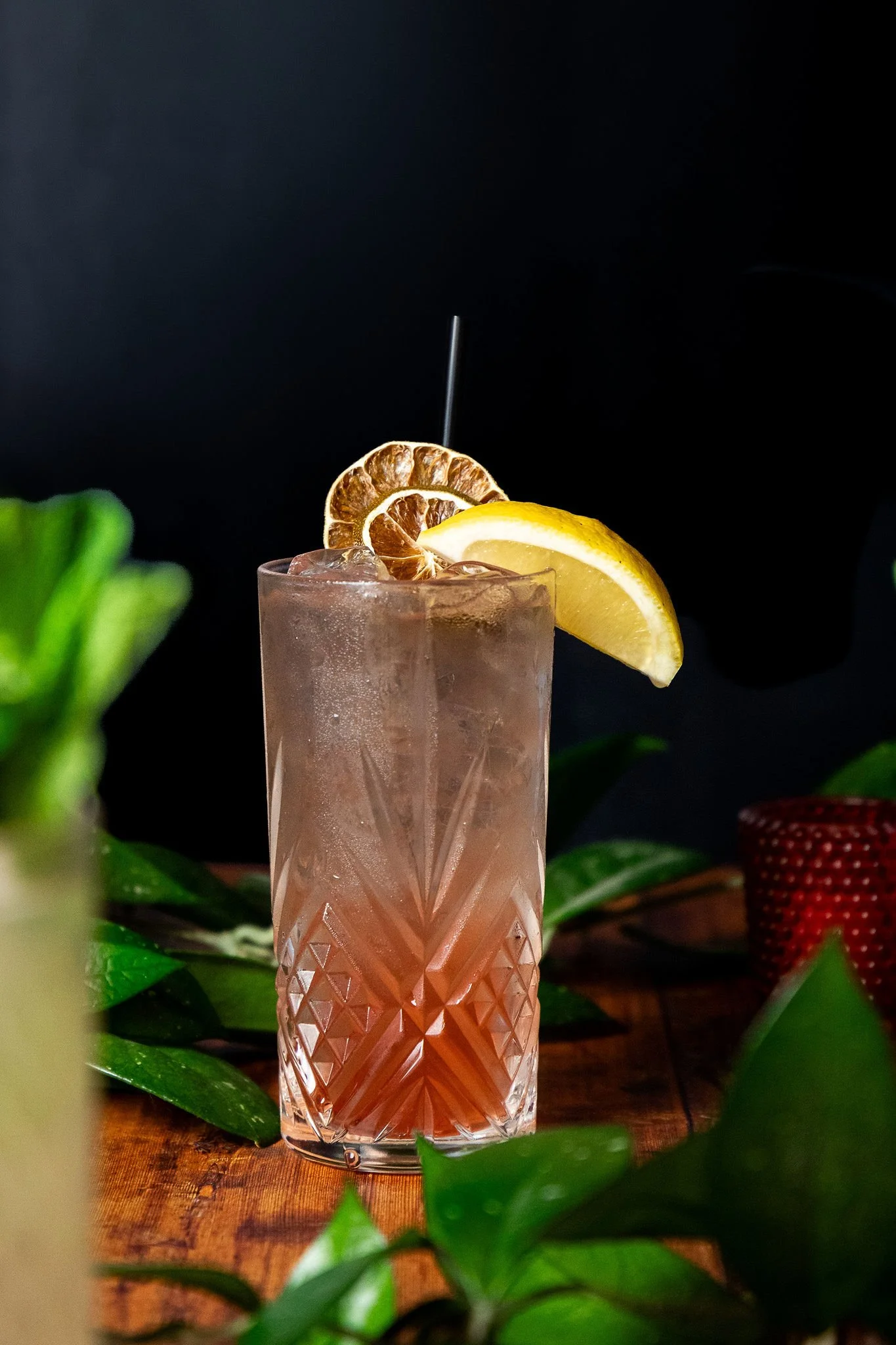 Ginger Buck Cocktail: Blanco Tequila, Ginger, Lime, Pomegranate