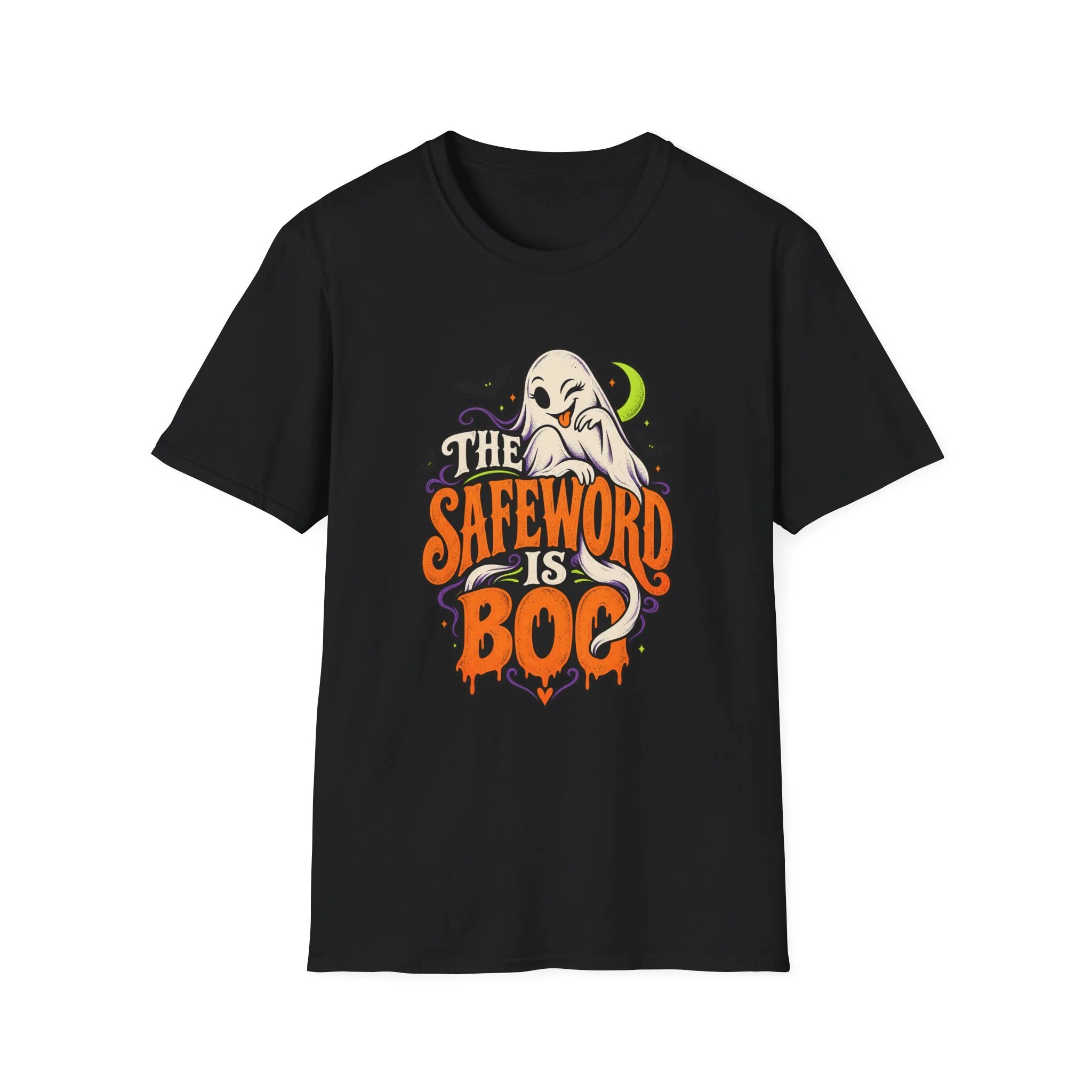 "The Safeword Is Boo" Halloween Ghost Graphic Tee