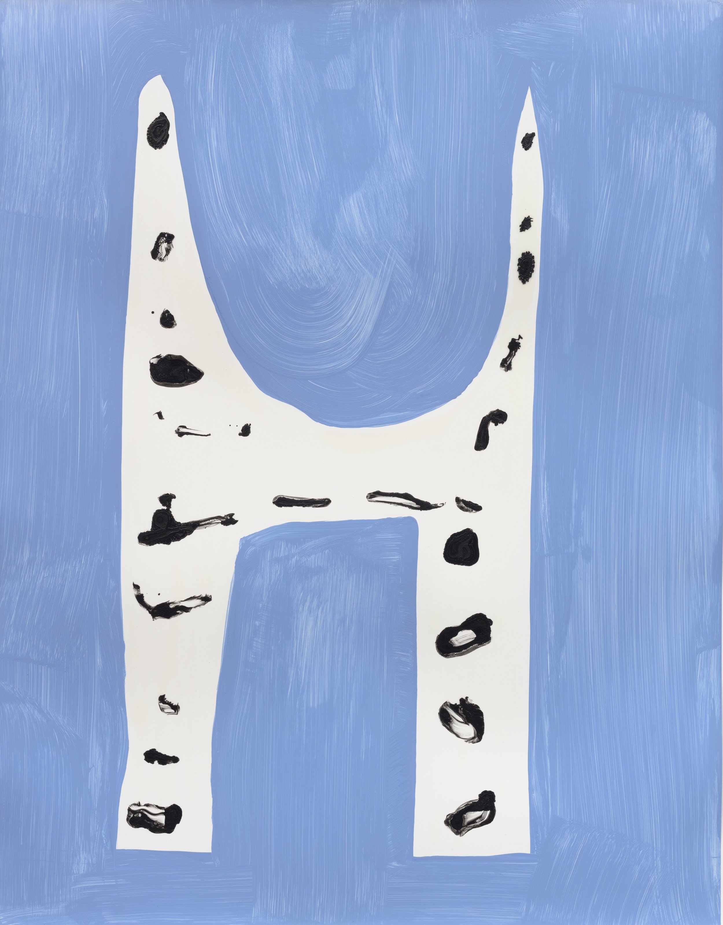 "Untitled", ink and acrylic paint on synthetic paper, 20"X26", 2019, Photo: Lance Brewer