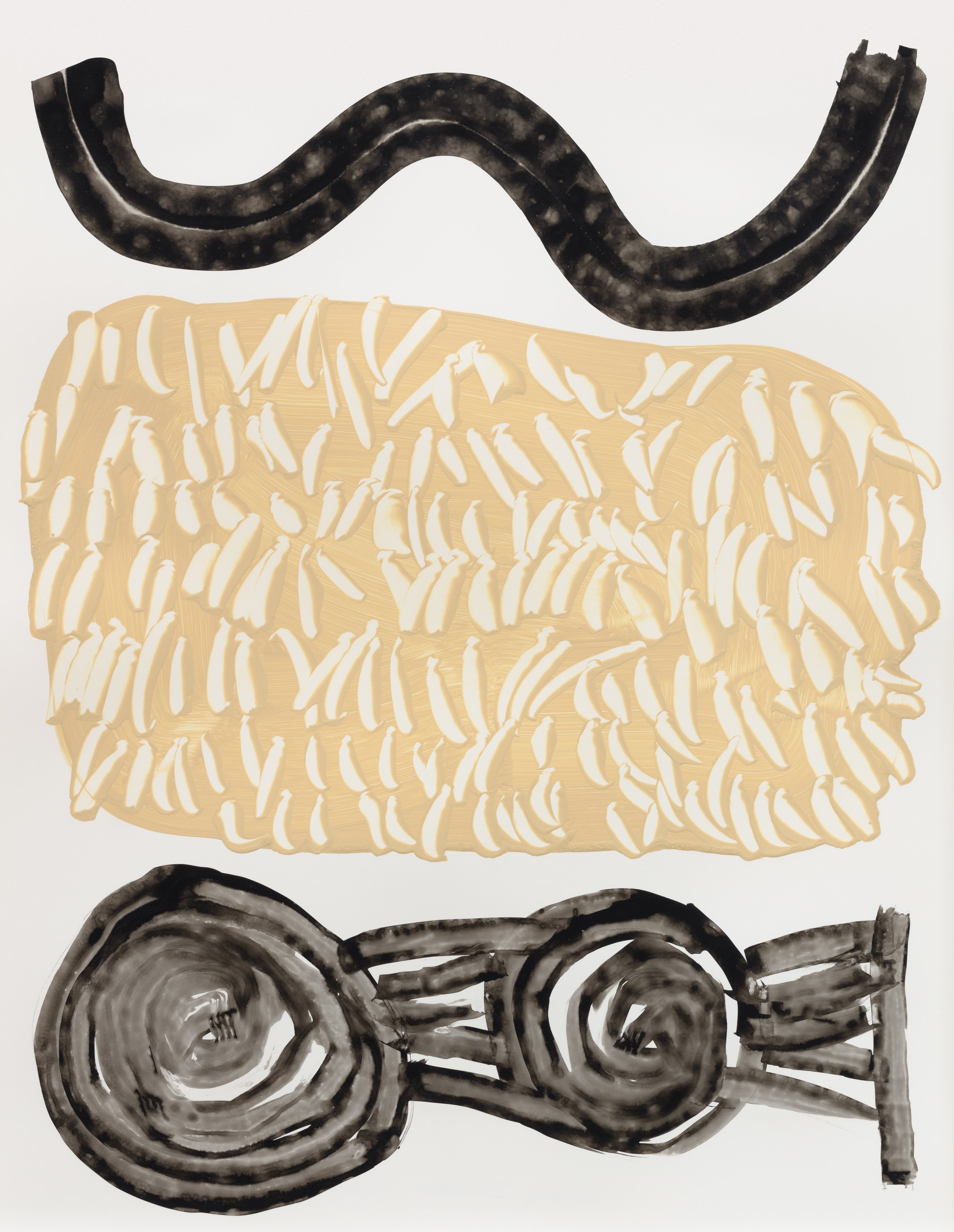 "Untitled", ink and acrylic paint on synthetic paper, 20"X26", 2021, Photo: Lance Brewer