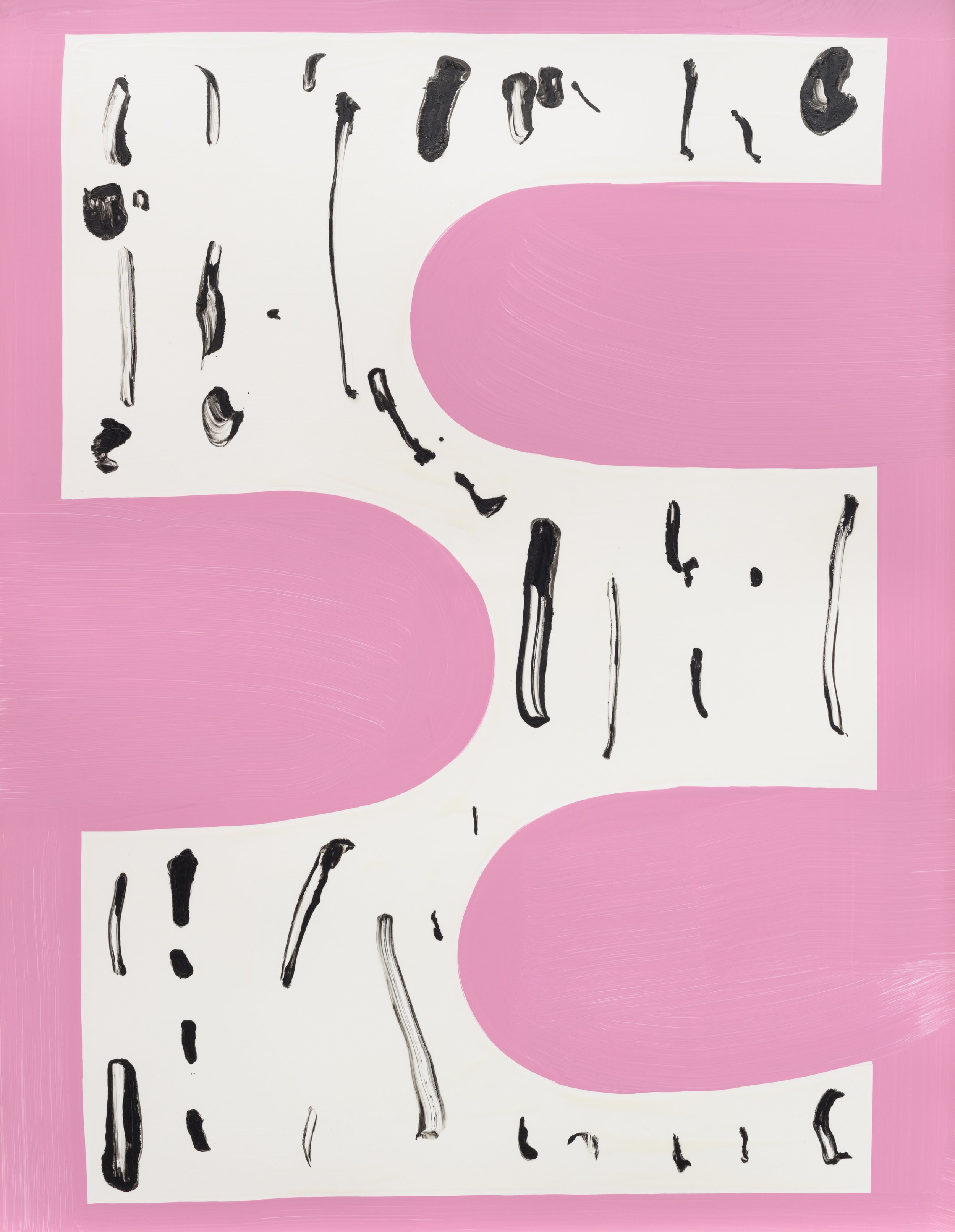 "Untitled", ink and acrylic paint on synthetic paper, 20"X26", 2019, Photo: Lance Brewer