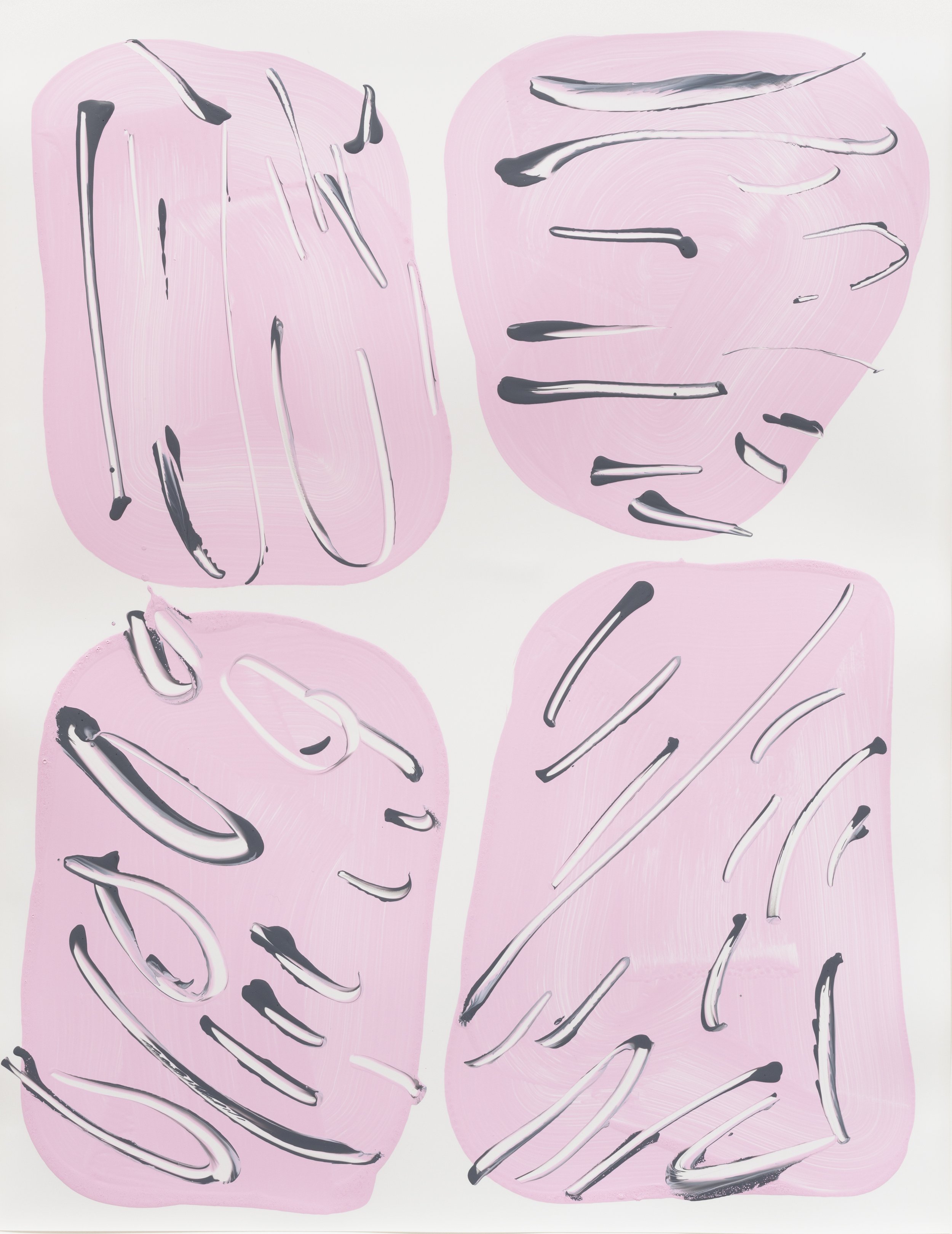 "Untitled", acrylic paint on synthetic paper, 20"X26", 2020, Photo: Lance Brewer