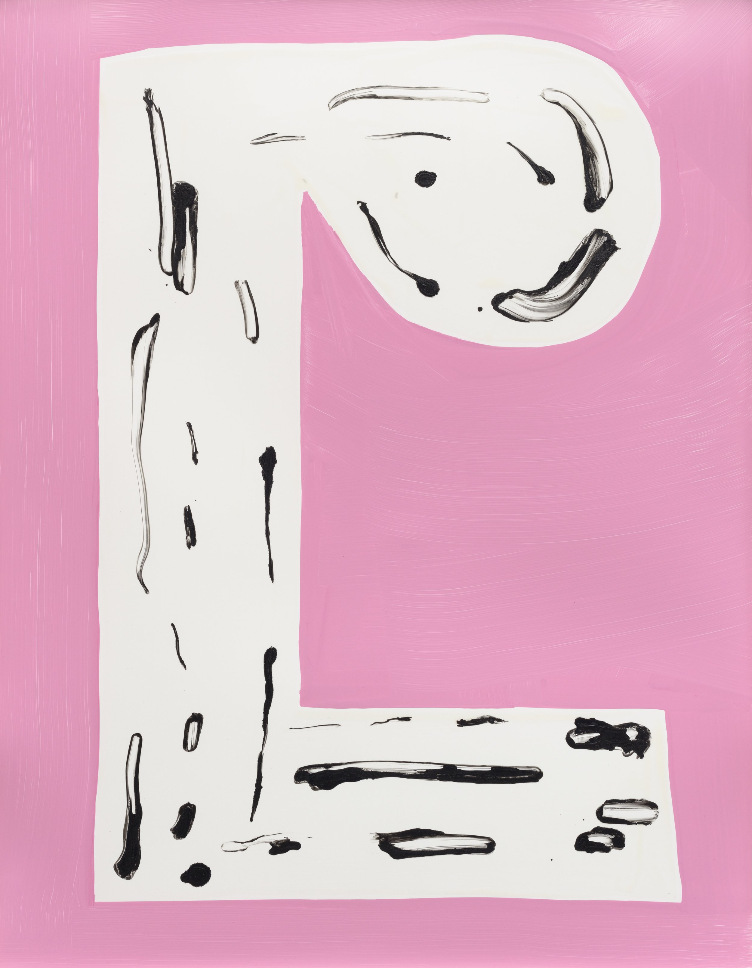 "Untitled", ink and acrylic paint on synthetic paper, 20"X26", 2019, Photo: Lance Brewer
