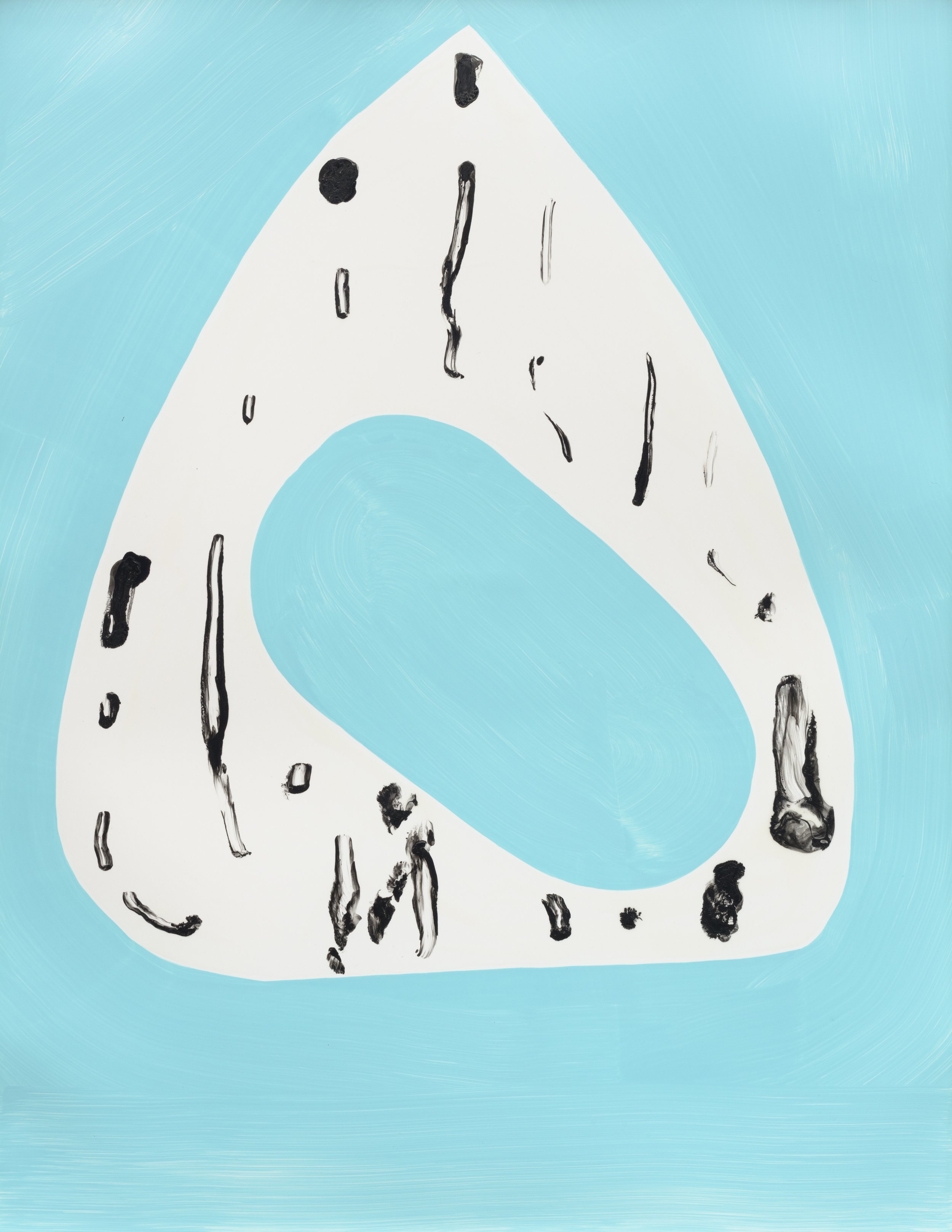 "Untitled", ink and acrylic paint on synthetic paper, 20"X26", 2019, Photo: Lance Brewer