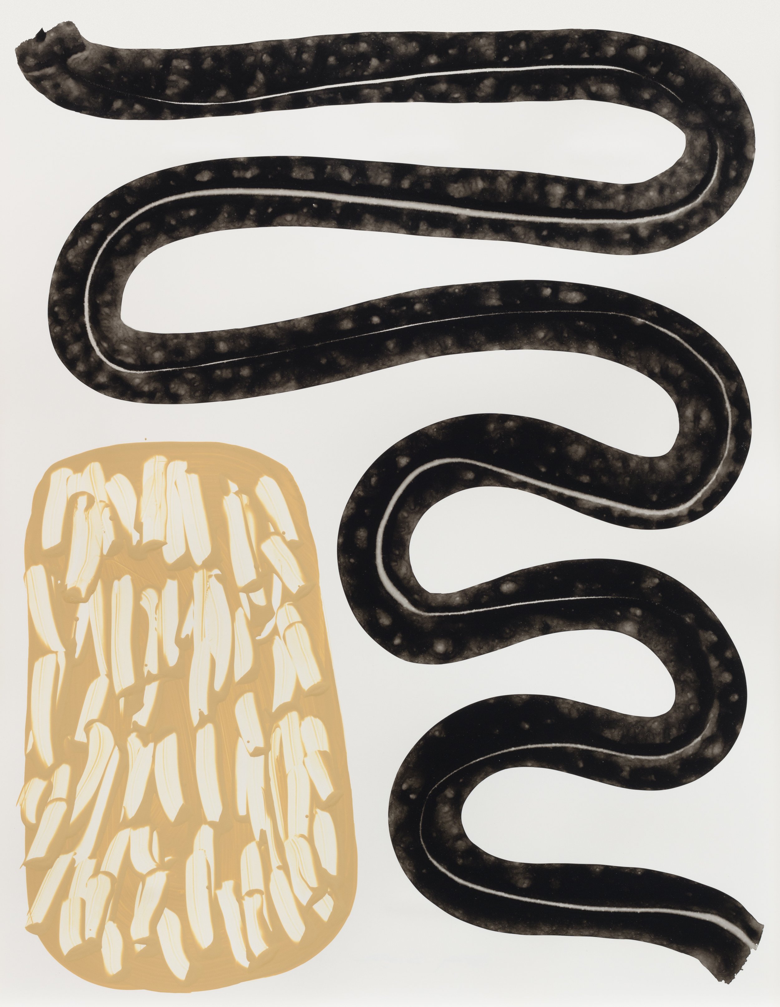 "Untitled", ink and acrylic paint on synthetic paper, 20"X26", 2021, Photo: Lance Brewer