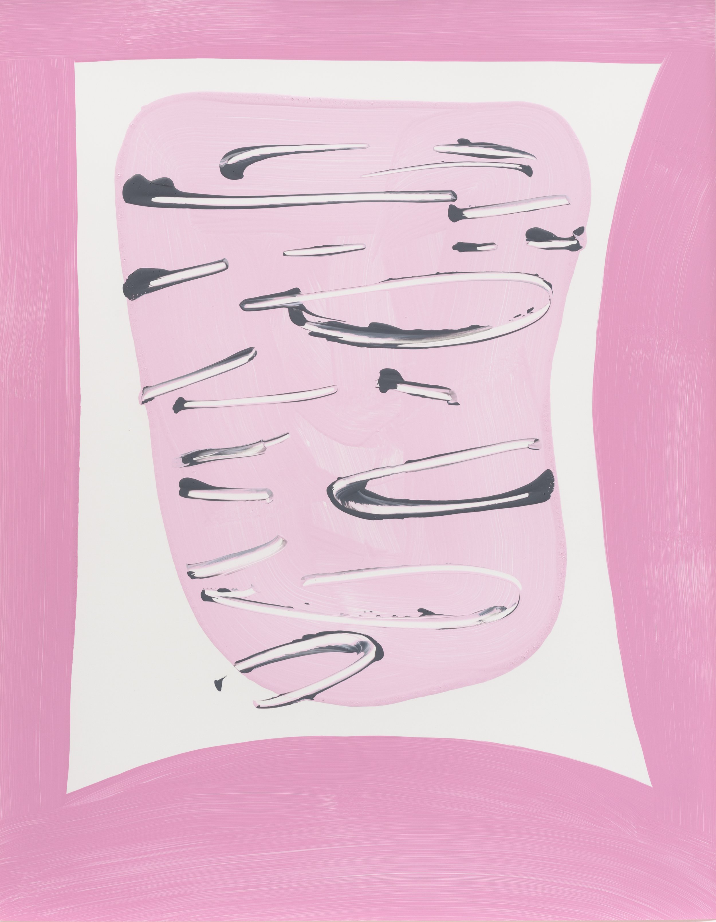 "Untitled", acrylic paint on synthetic paper, 20"X26", 2020, Photo: Lance Brewer