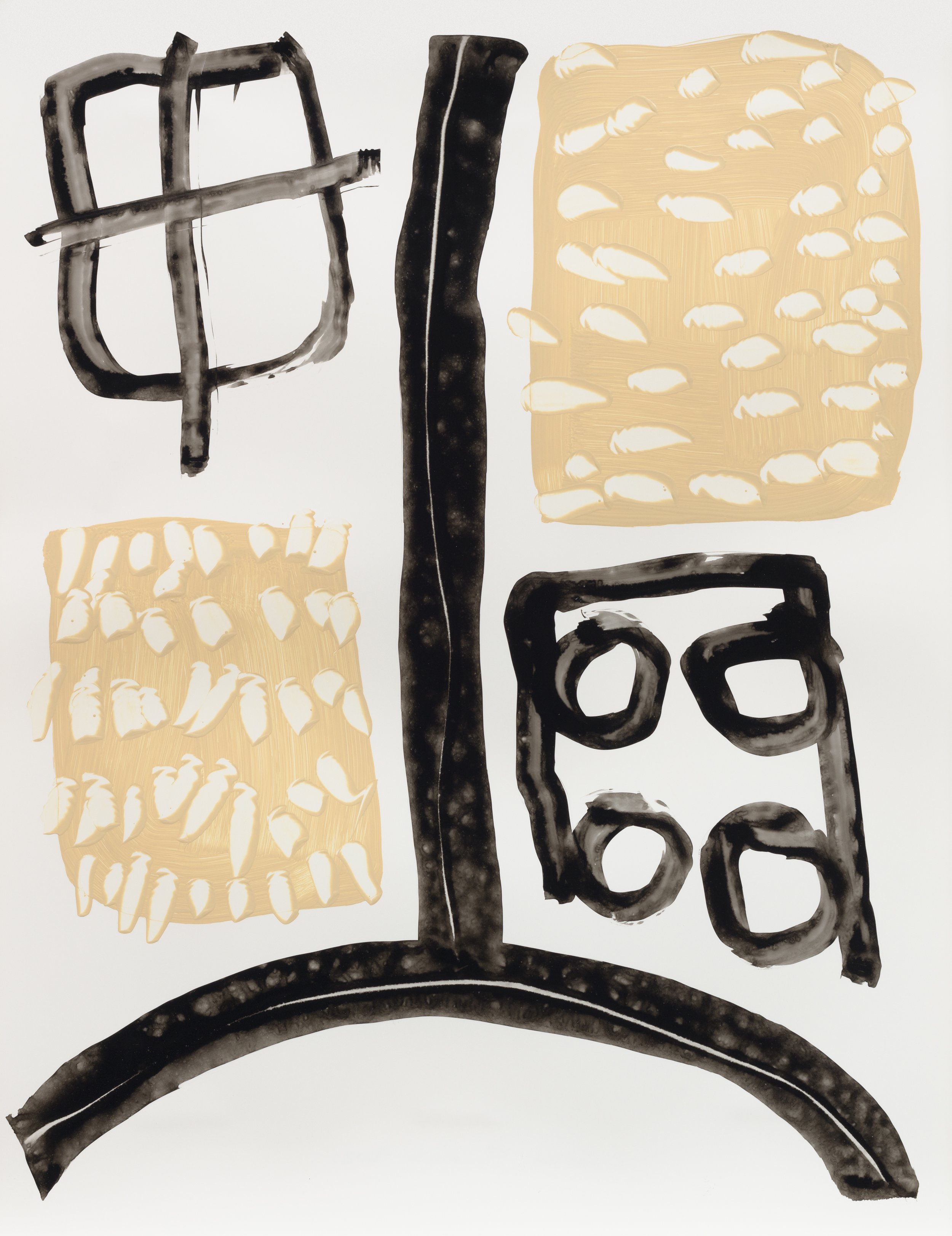 "Untitled", ink and acrylic paint on synthetic paper, 20"X26", 2021, Photo: Lance Brewer